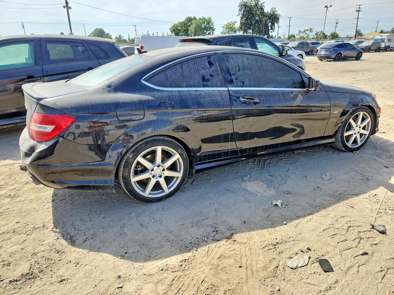 2012 Mercedes-benz C 350 Black vin: WDDGJ5HB5CF936542