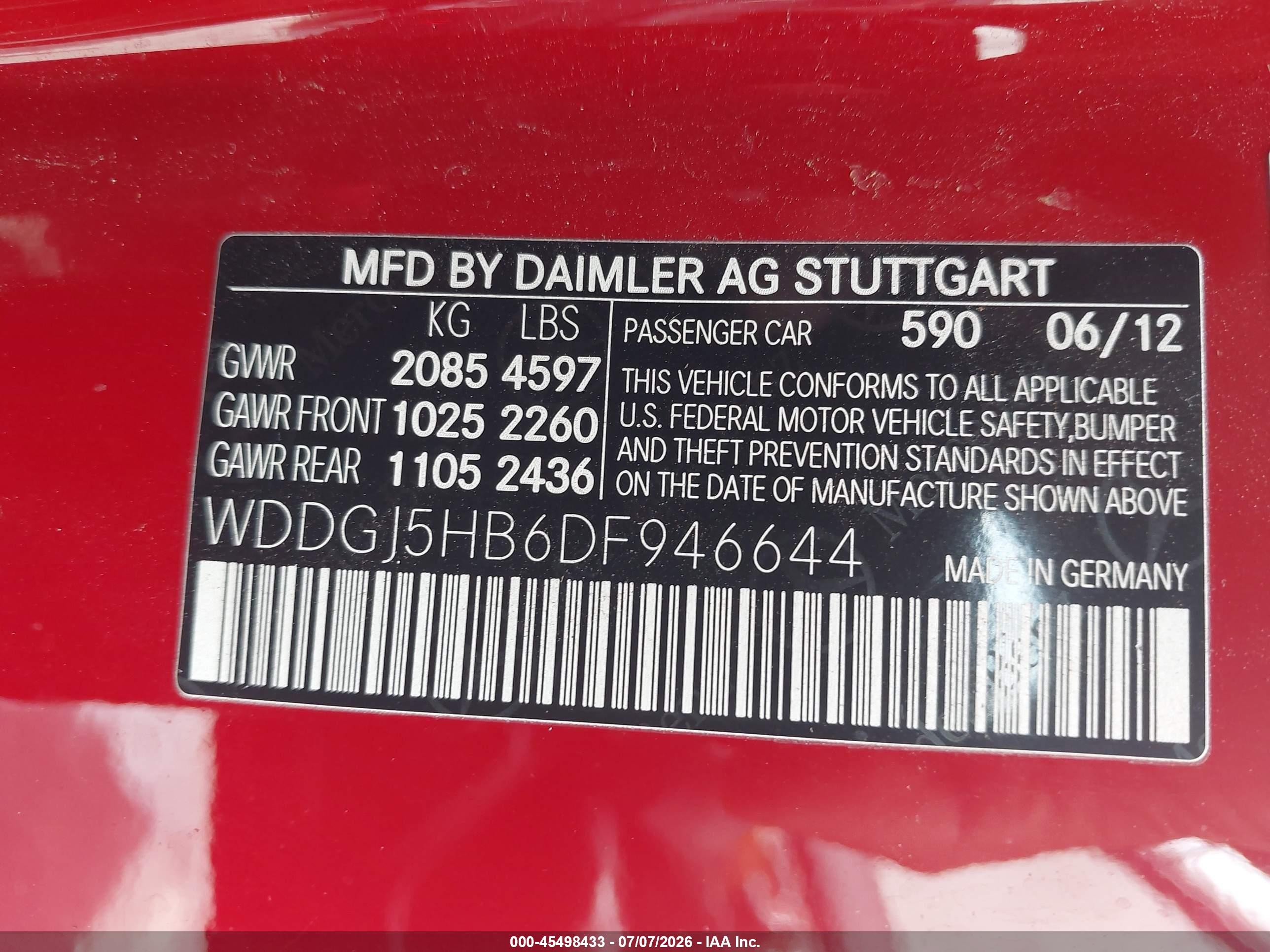 2013 Mercedes-benz C 350 Sport Red vin: WDDGJ5HB6DF946644