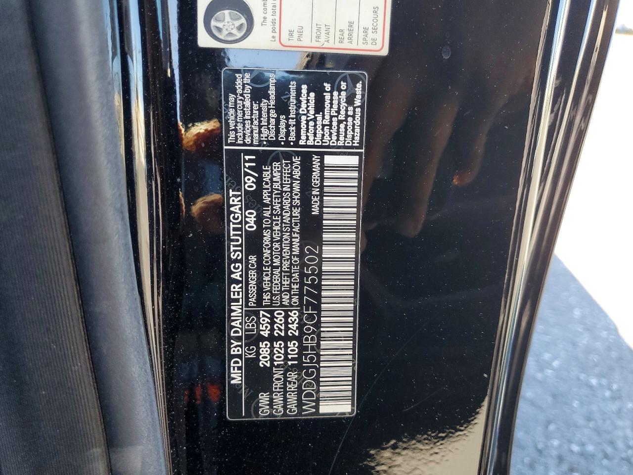 2012 Mercedes-benz C 350 Черный vin: WDDGJ5HB9CF775502
