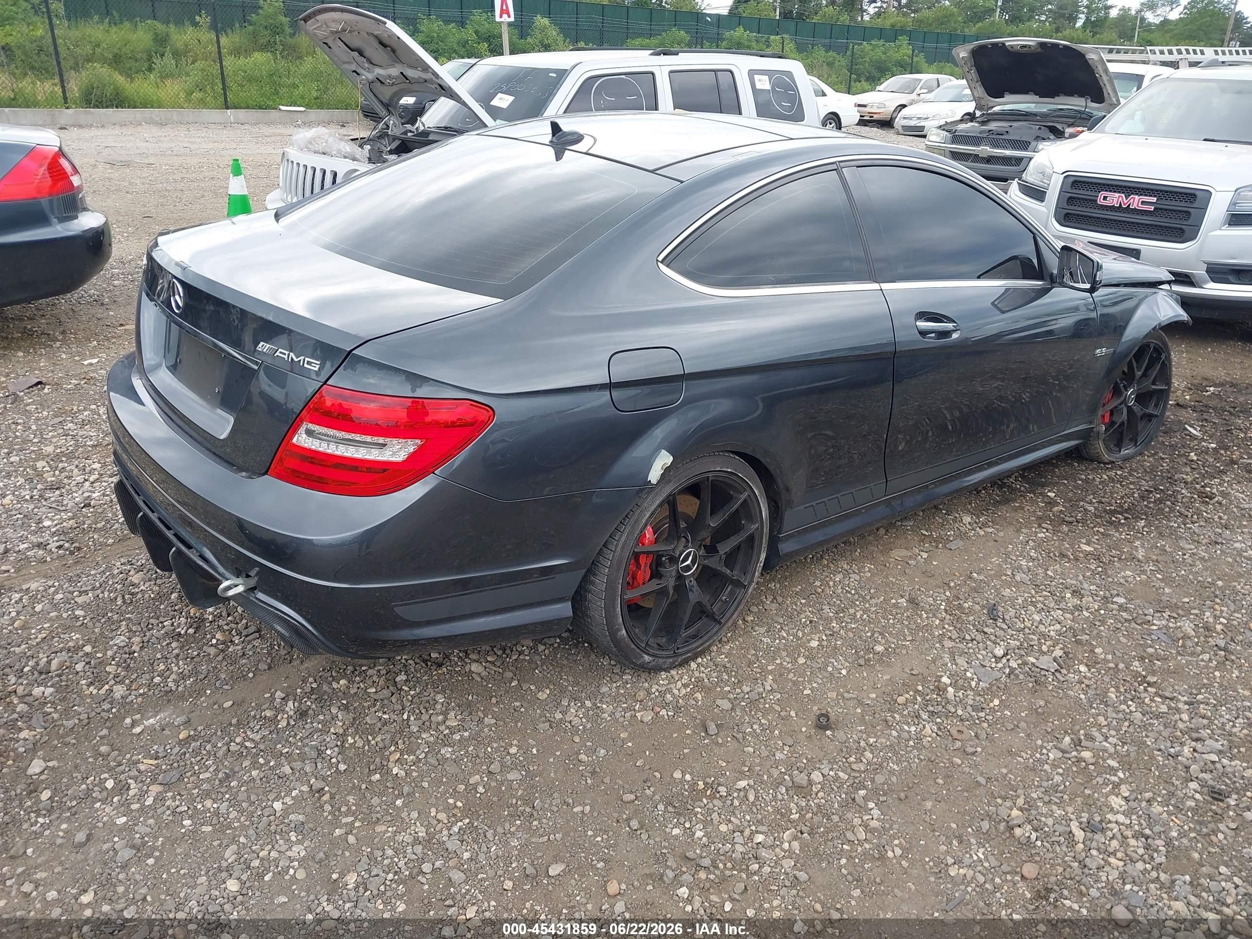 2014 Mercedes-benz C 63 Amg   Gray vin: WDDGJ7HB7EG171276