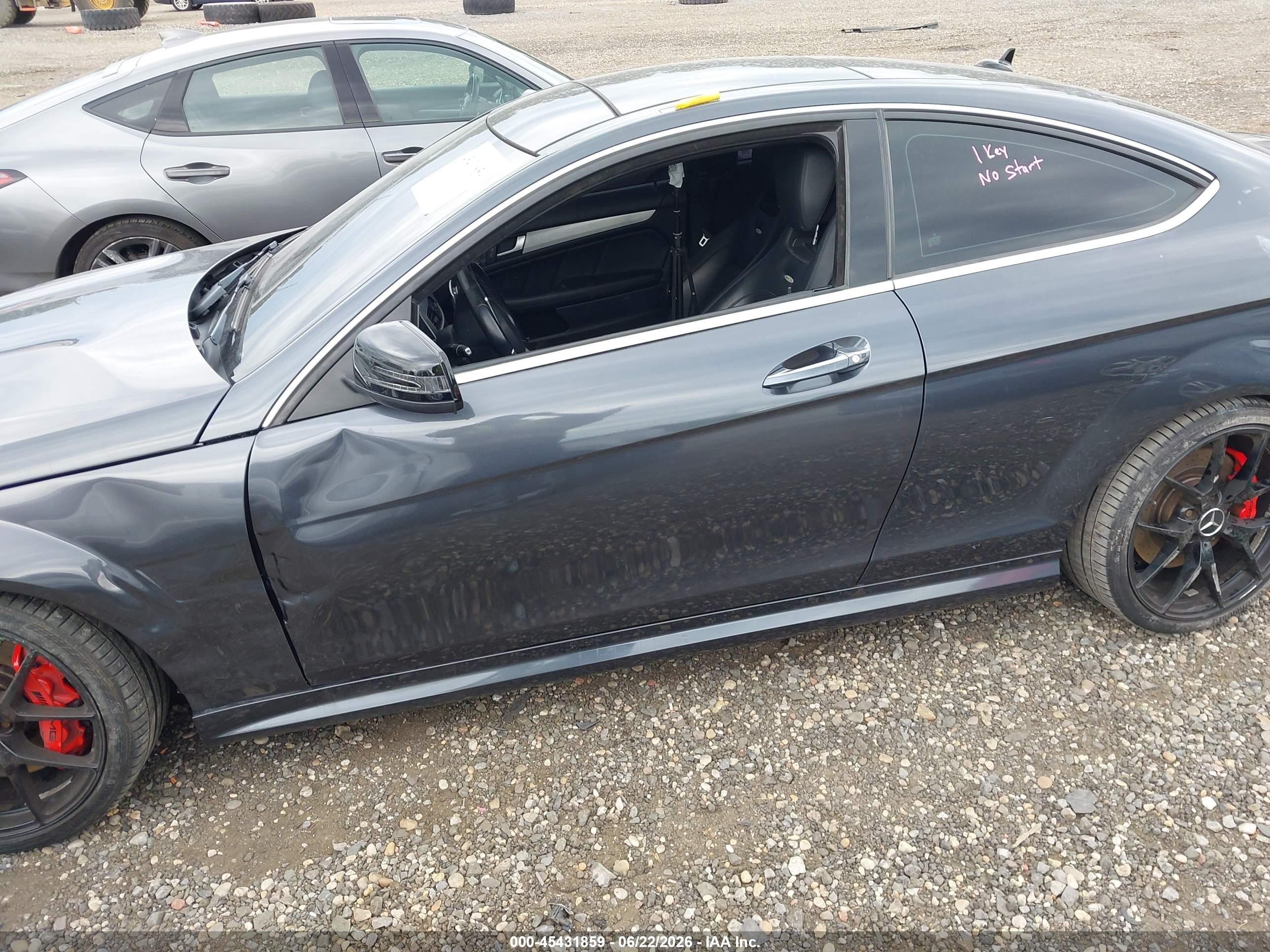 2014 Mercedes-benz C 63 Amg   Gray vin: WDDGJ7HB7EG171276