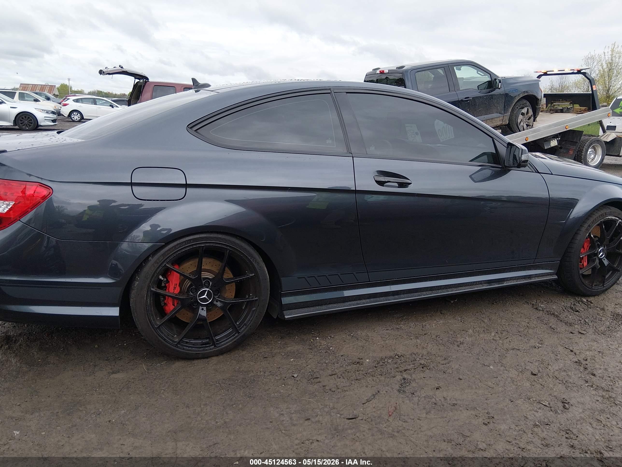 2014 Mercedes-benz C 63 Amg   Gray vin: WDDGJ7HB9EG173448