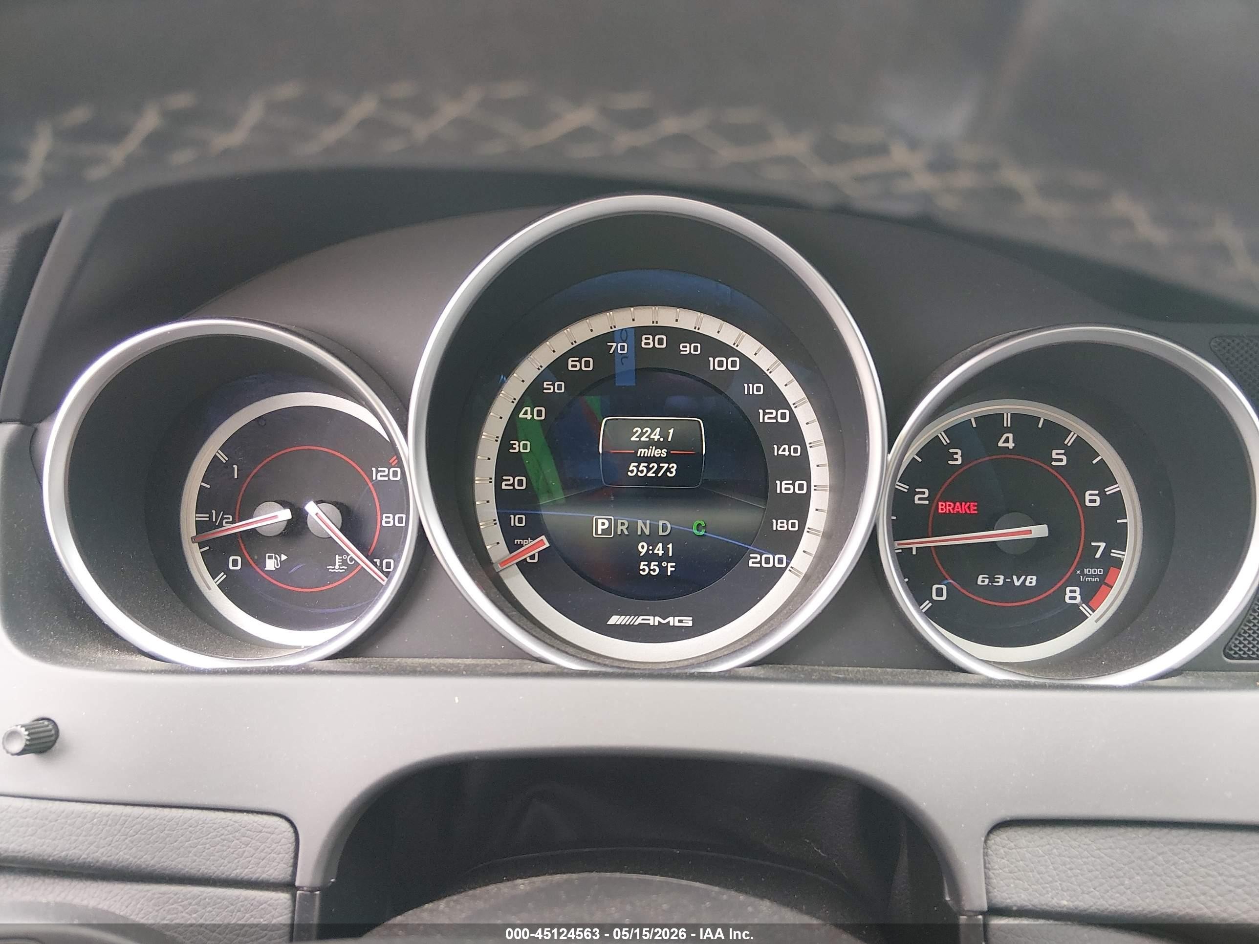 2014 Mercedes-benz C 63 Amg   Gray vin: WDDGJ7HB9EG173448