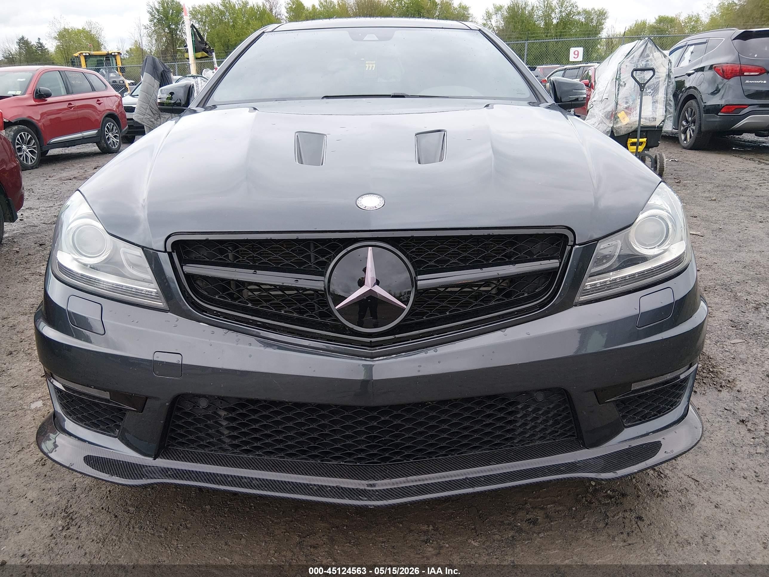 2014 Mercedes-benz C 63 Amg   Gray vin: WDDGJ7HB9EG173448