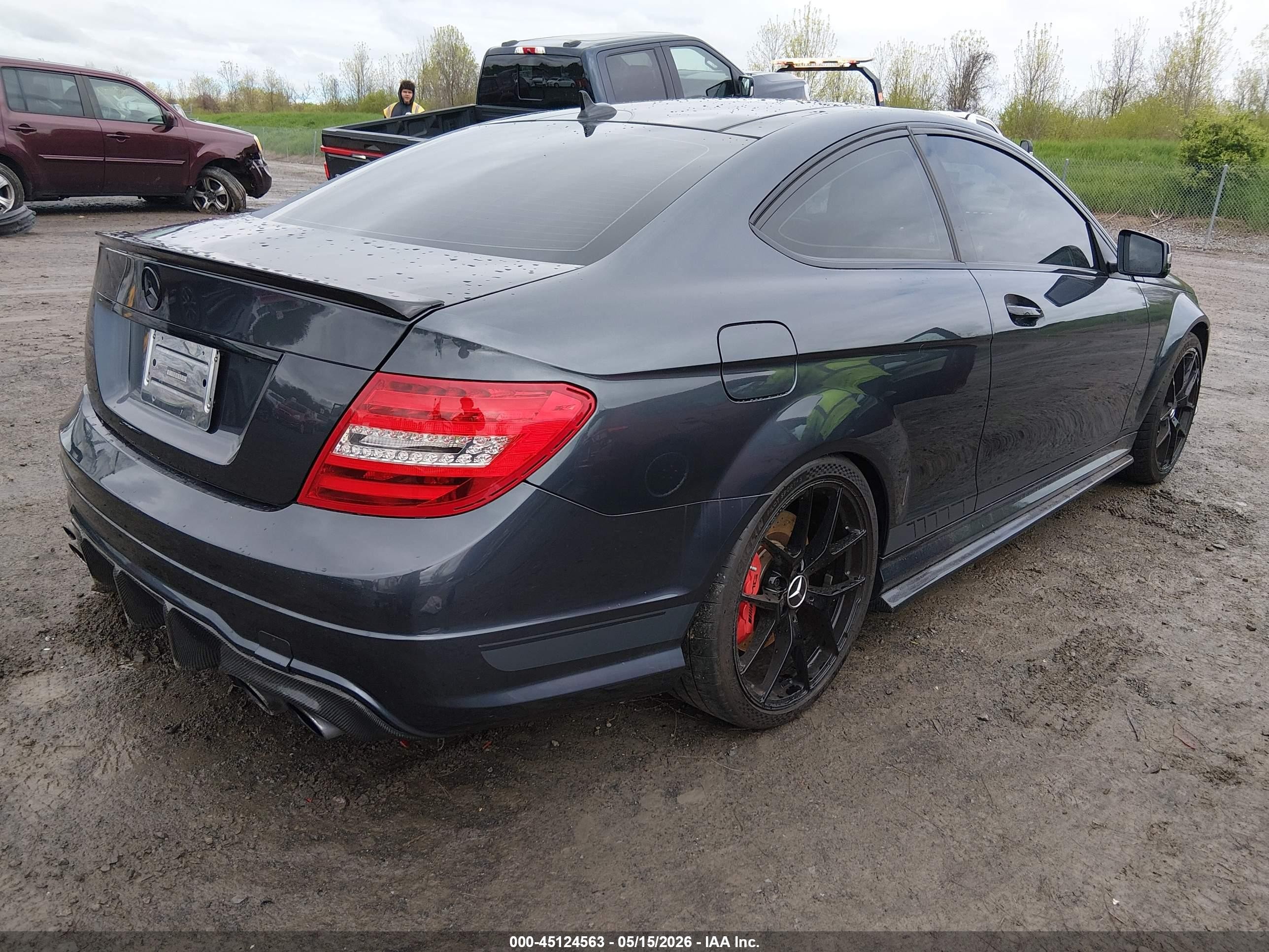 2014 Mercedes-benz C 63 Amg   Gray vin: WDDGJ7HB9EG173448