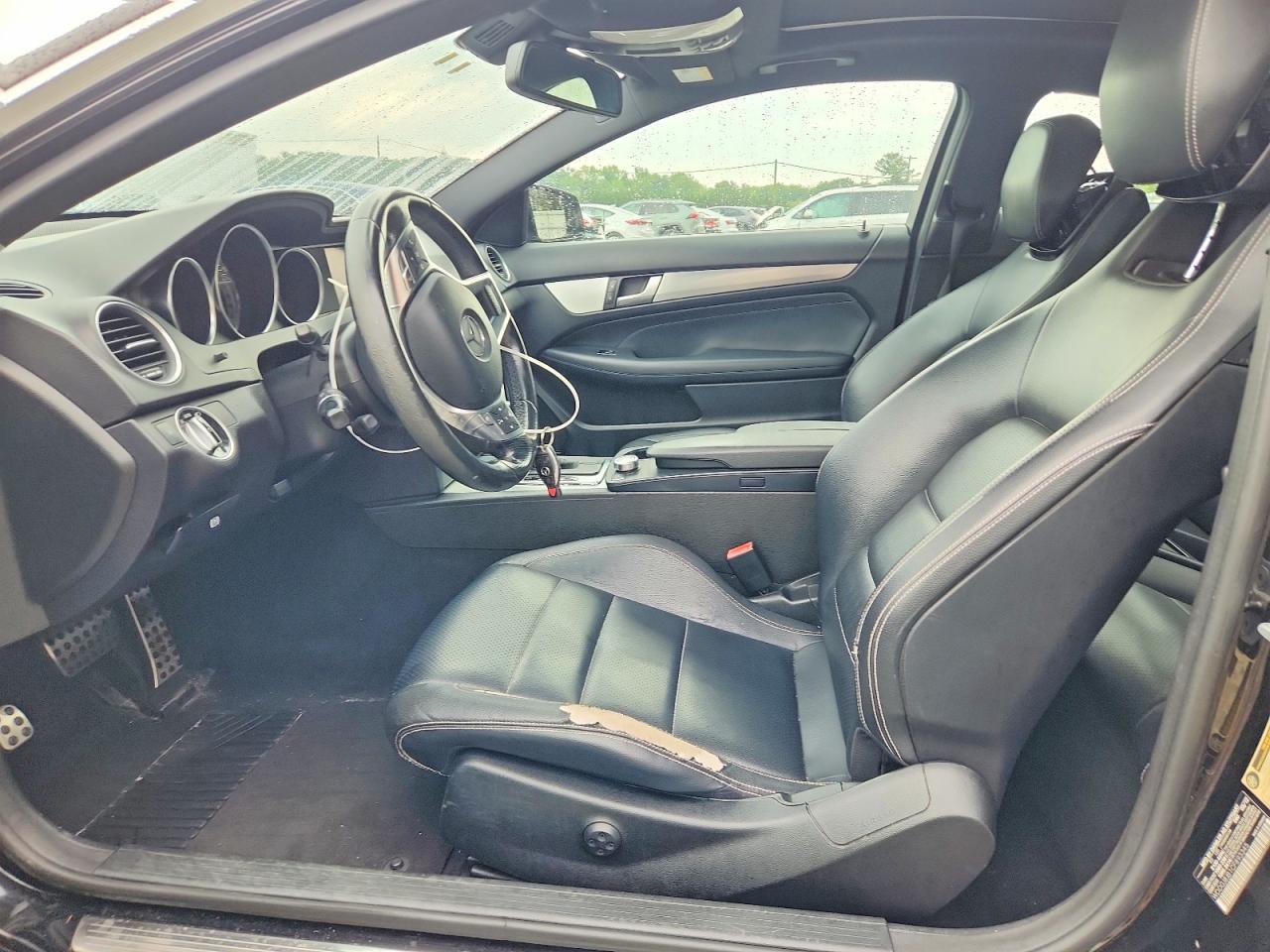 2012 Mercedes-benz C 350 4matic Black vin: WDDGJ8JB1CF893345