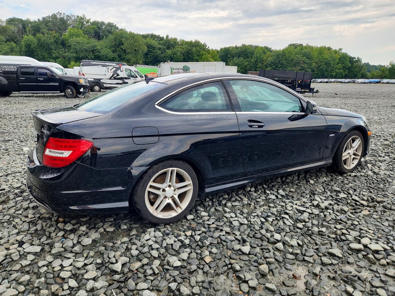 2012 Mercedes-benz C 350 4matic Black vin: WDDGJ8JB1CF893345