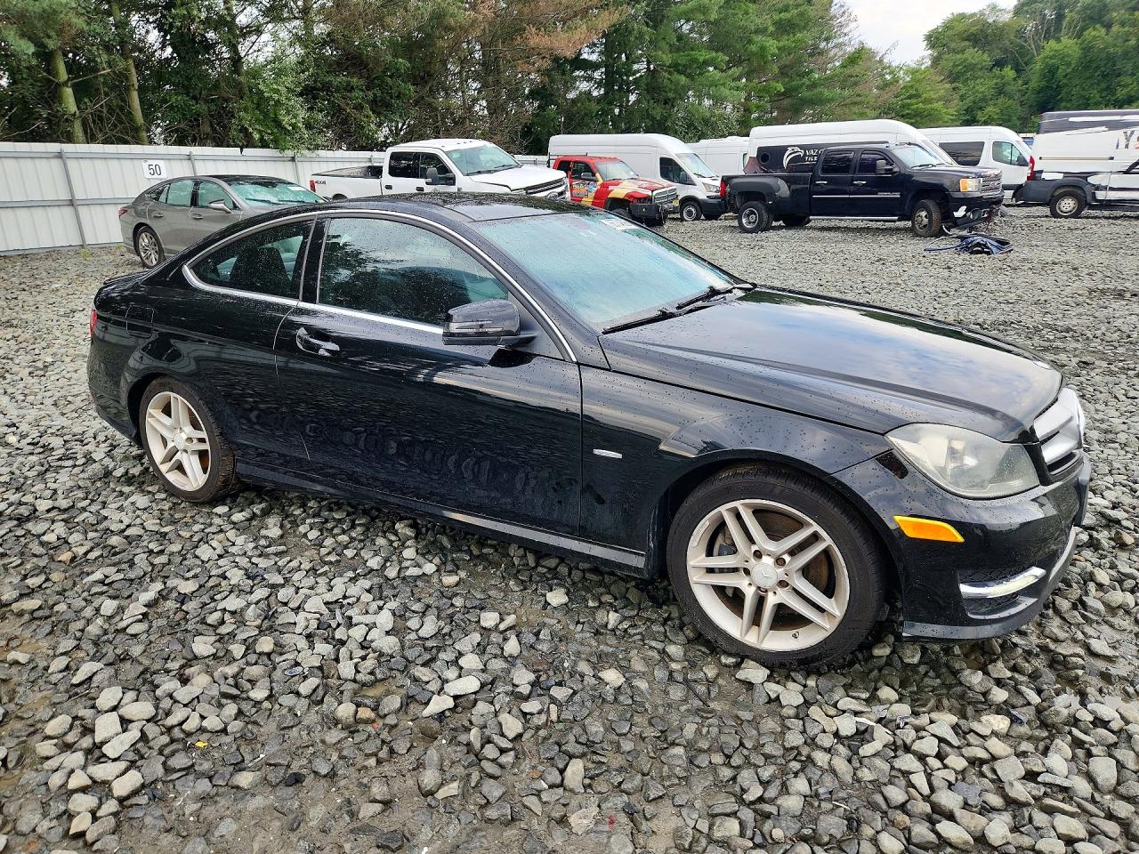 2012 Mercedes-benz C 350 4matic Black vin: WDDGJ8JB1CF893345
