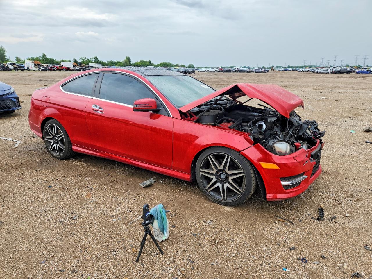2013 Mercedes-benz C 350 4matic Red vin: WDDGJ8JB1DG034994