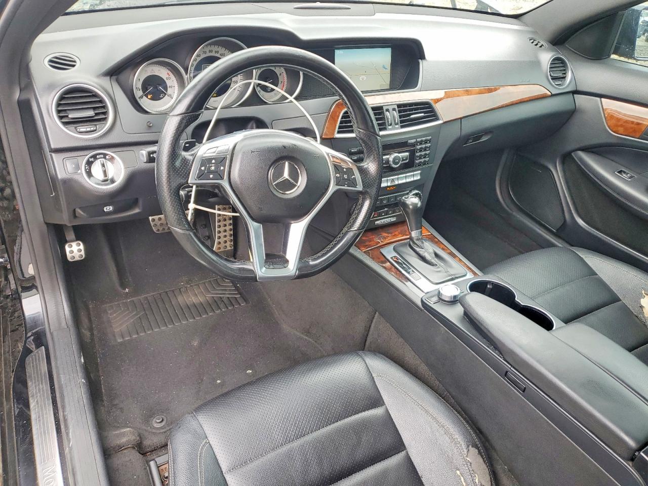2013 Mercedes-benz C 350 4matic Black vin: WDDGJ8JB4DG050073