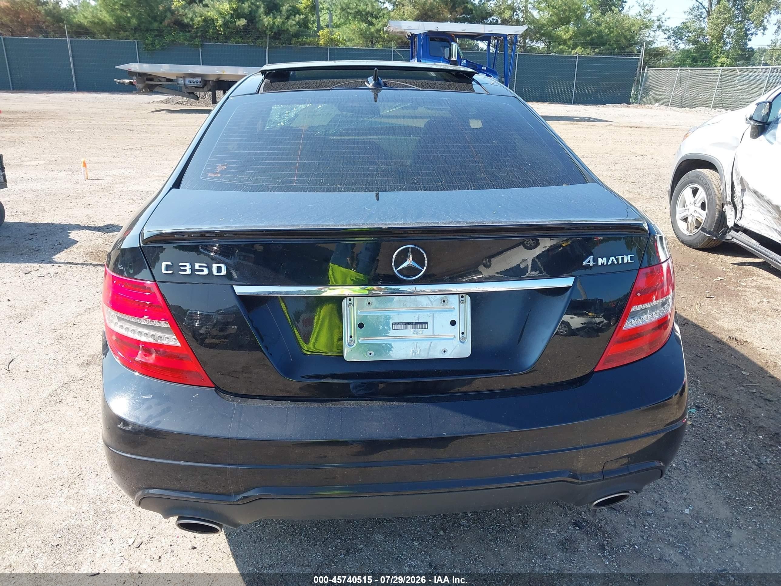 2015 Mercedes-benz C 350 Sport 4matic Black vin: WDDGJ8JB5FG370957