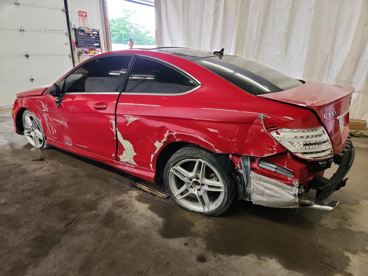 2014 Mercedes-benz C 350 4matic Red vin: WDDGJ8JB7EG257784 Damage: Left Qtr Panel, Severe Damage, Replacement Required