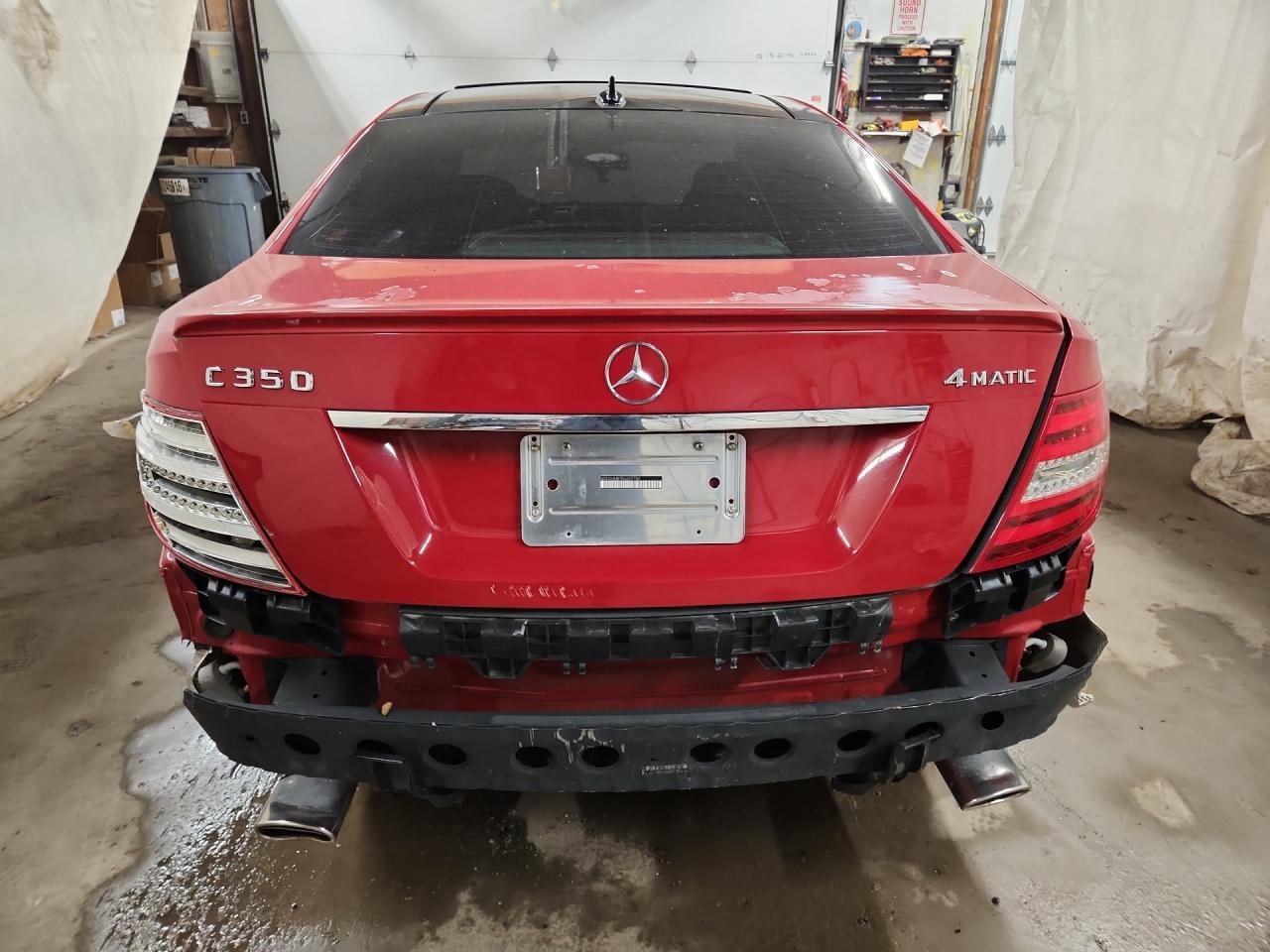 2014 Mercedes-benz C 350 4matic Red vin: WDDGJ8JB7EG257784 Damage: Rear Bumper Reinforcement, Bent, 1/2 To 1 Inch