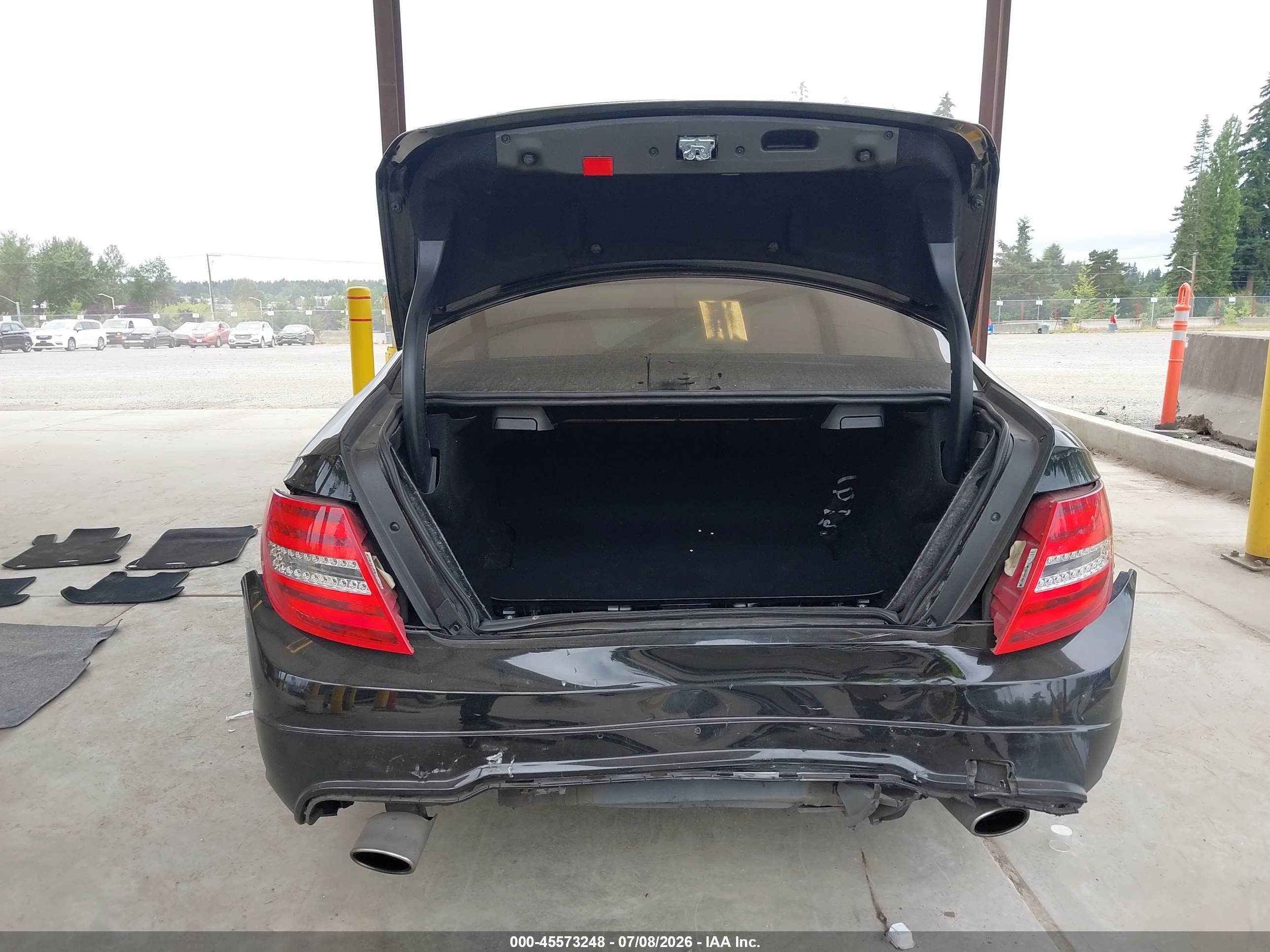 2012 Mercedes-benz C 350 Sport 4matic Black vin: WDDGJ8JB9CF893514