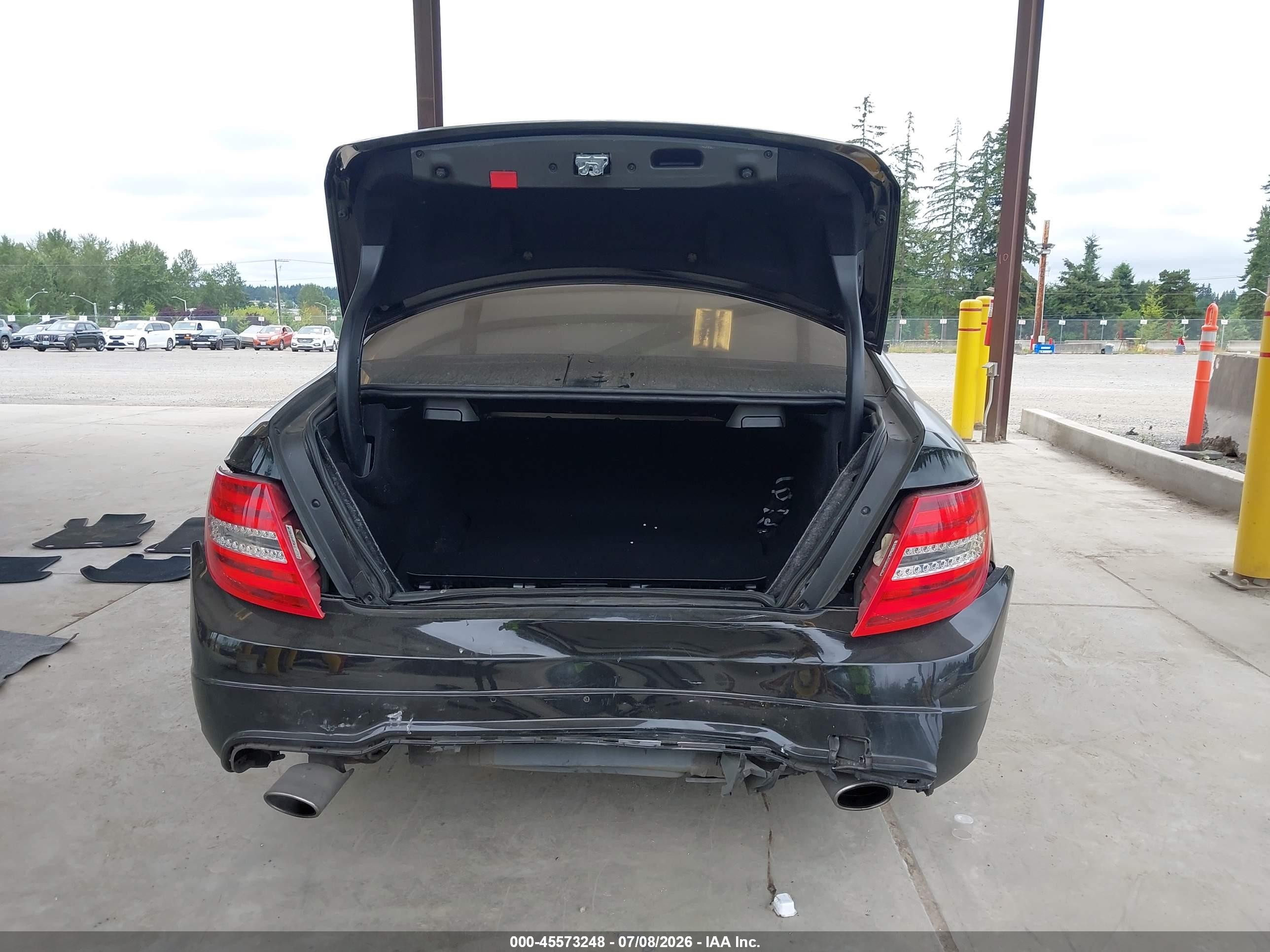 2012 Mercedes-benz C 350 Sport 4matic Black vin: WDDGJ8JB9CF893514
