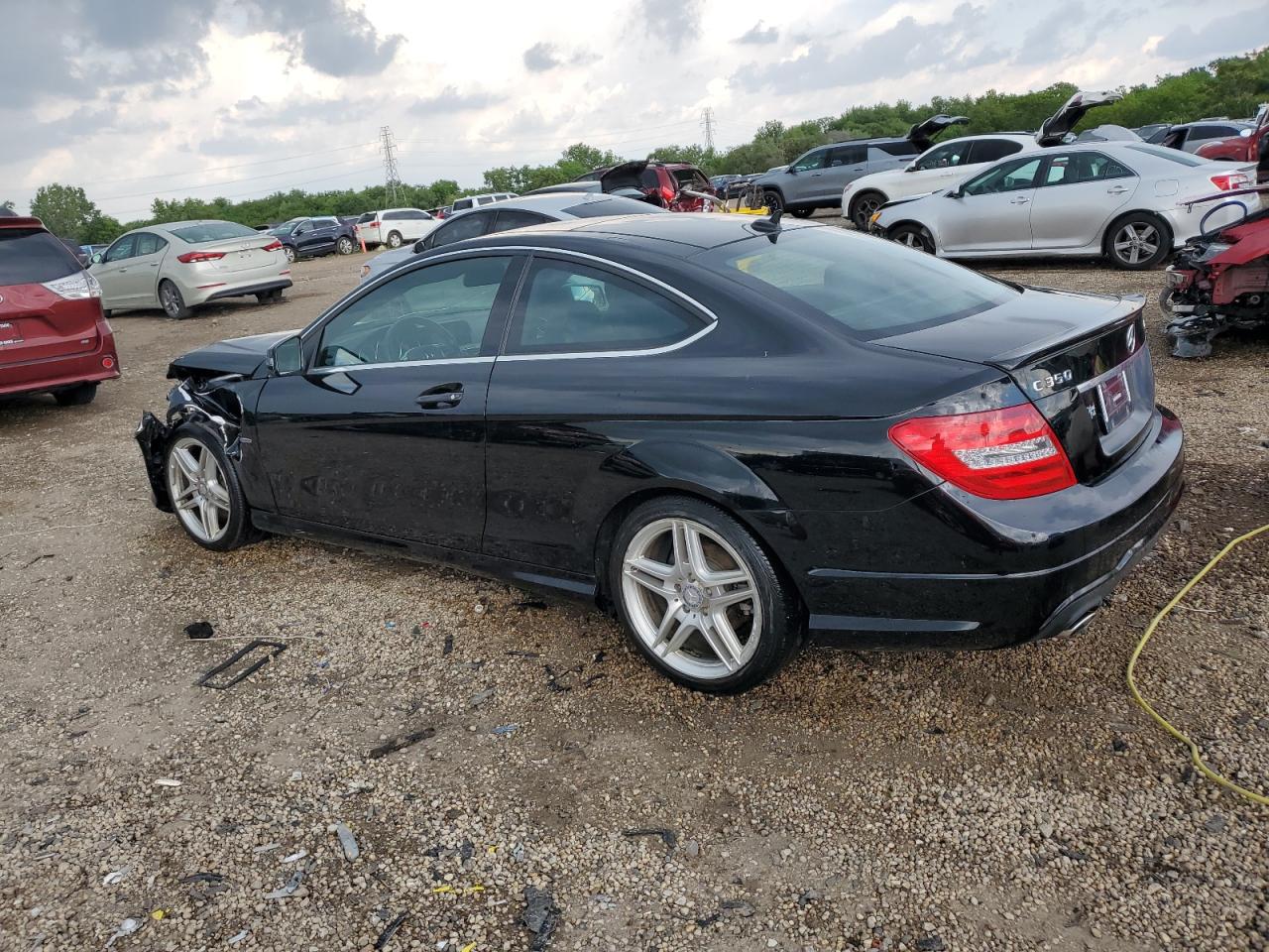 2012 Mercedes-benz C 350 4matic Black vin: WDDGJ8JBXCF902883