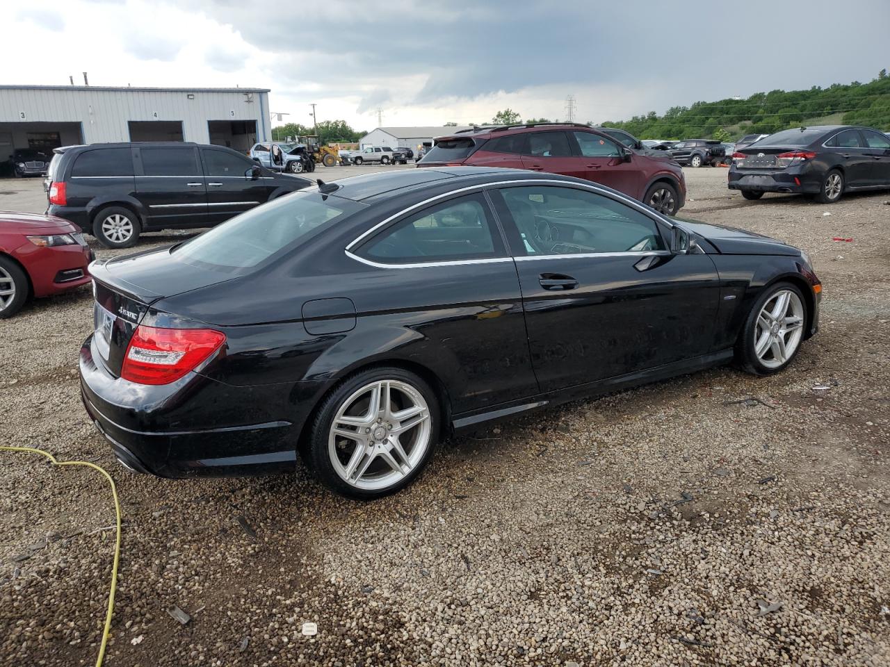 2012 Mercedes-benz C 350 4matic Black vin: WDDGJ8JBXCF902883