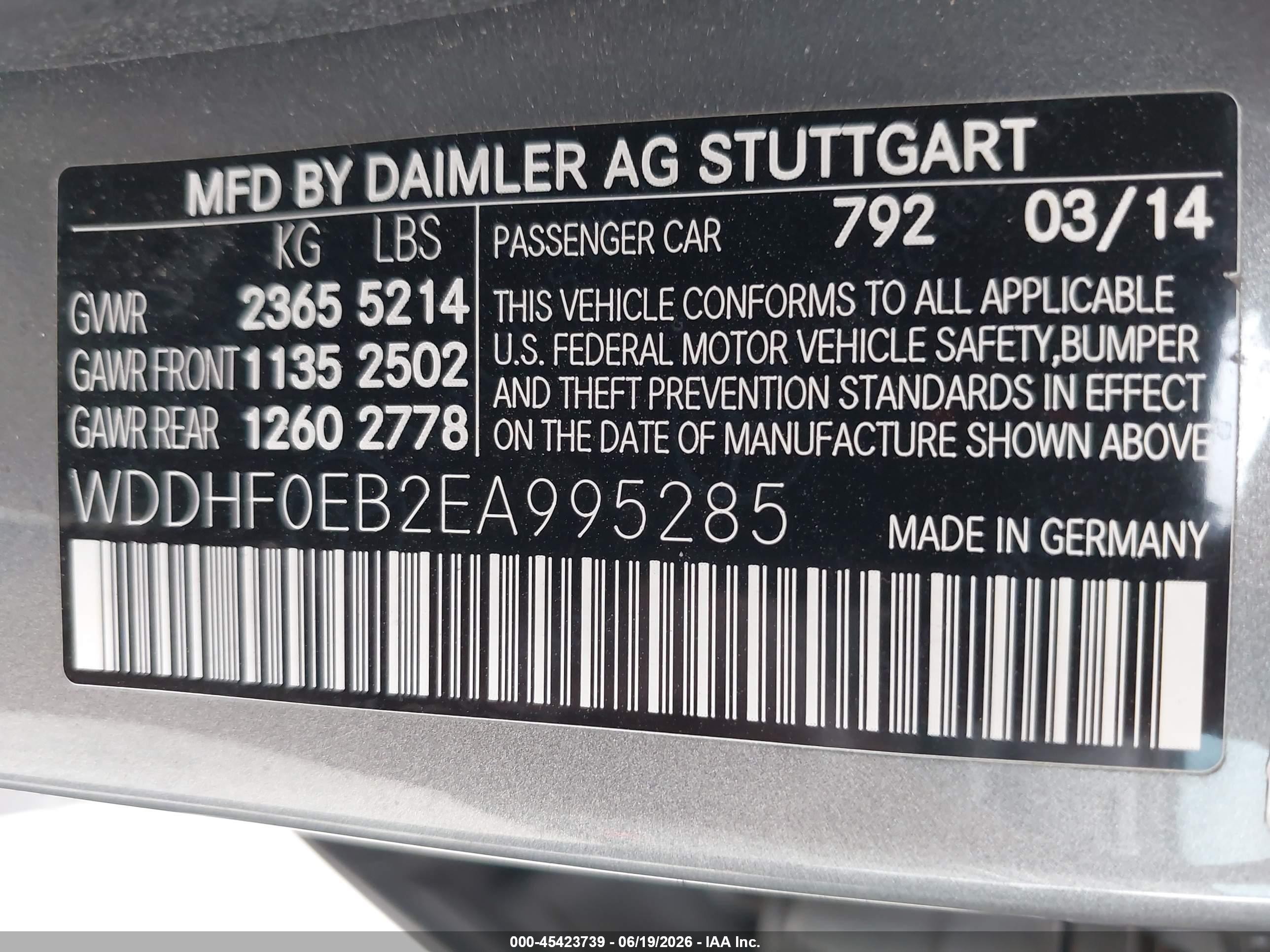 2014 Mercedes-benz E 250 Bluetec   Gray vin: WDDHF0EB2EA995285