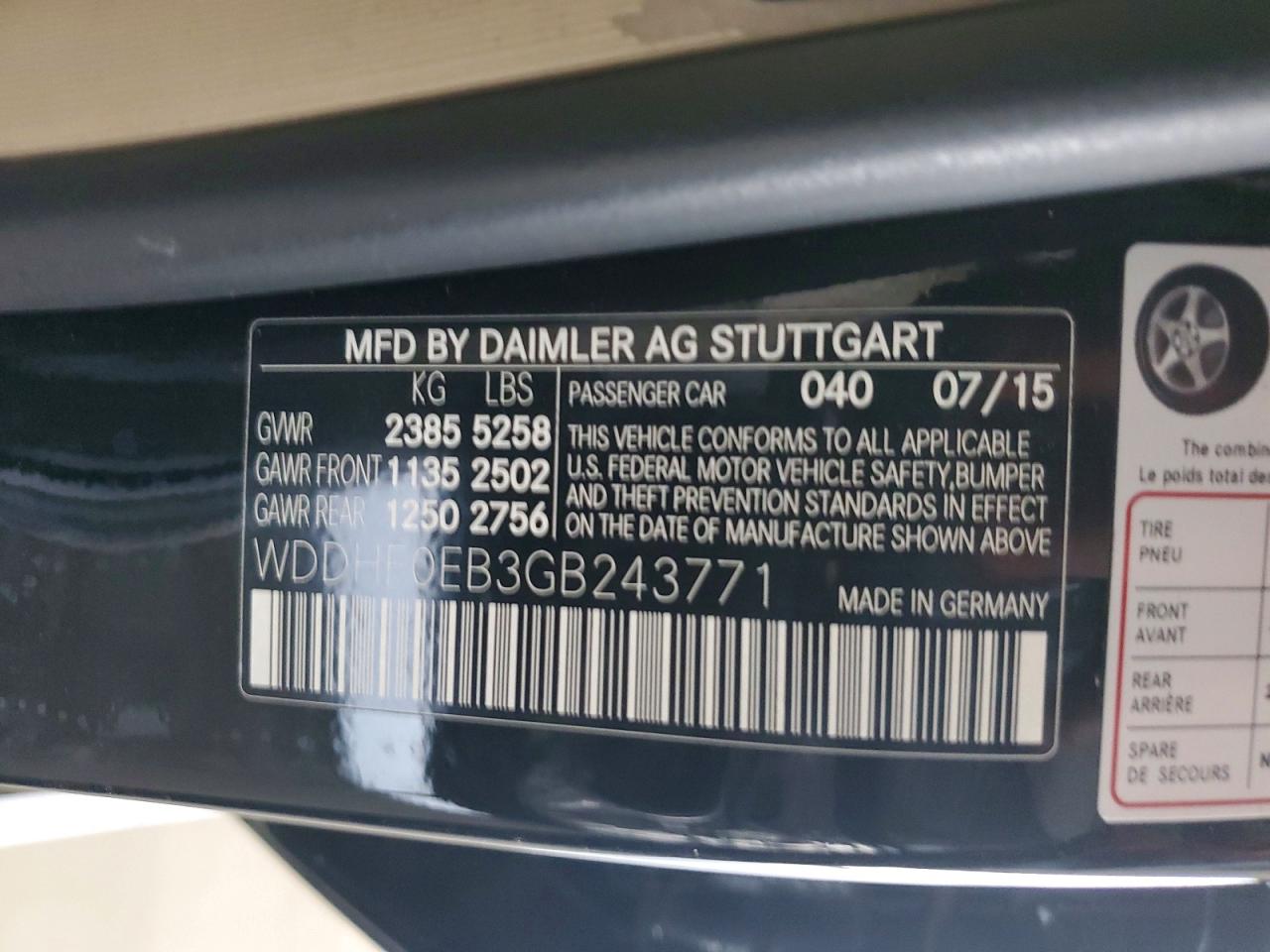 2016 Mercedes-benz E 250 Bluetec Black vin: WDDHF0EB3GB243771