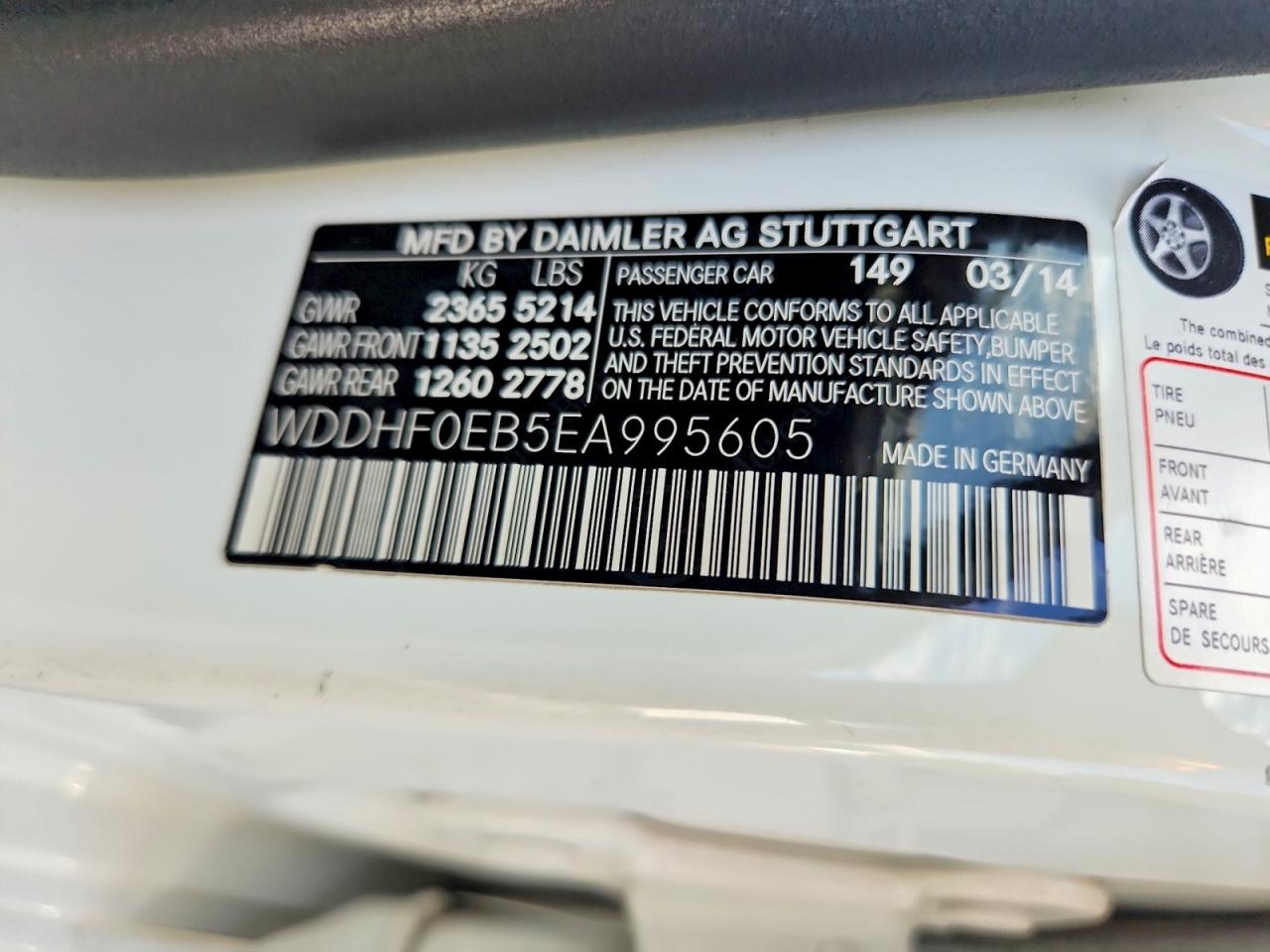 2014 Mercedes-benz E 250 Bluetec White vin: WDDHF0EB5EA995605