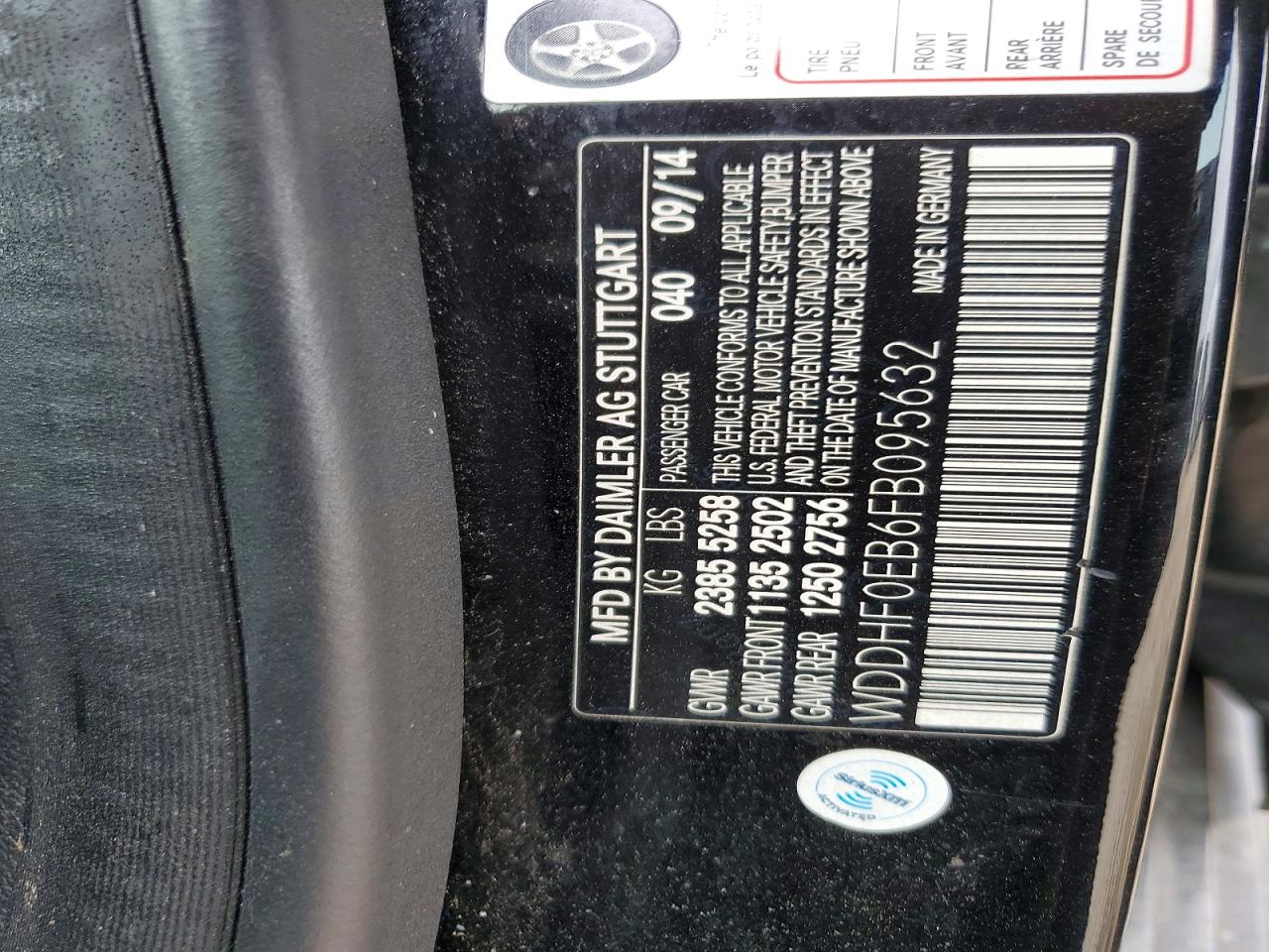 2015 Mercedes-benz E 250 Bluetec Black vin: WDDHF0EB6FB095632