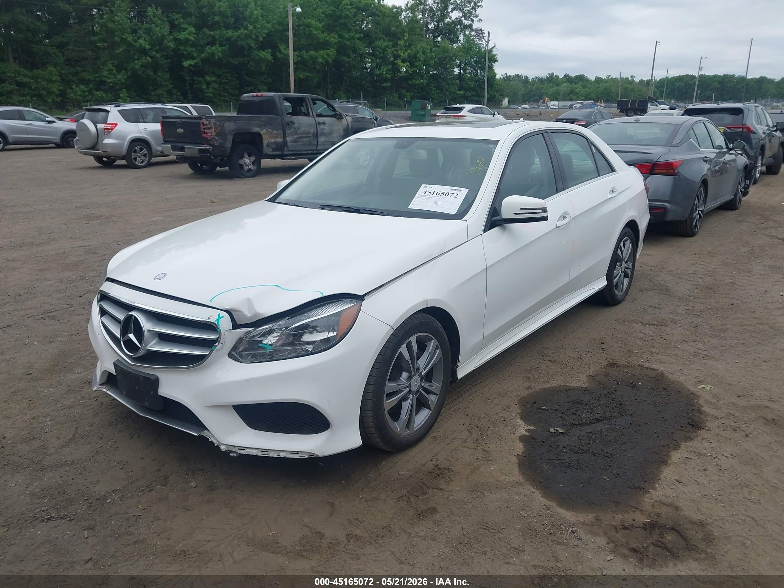 2014 Mercedes-benz E 250 Bluetec   White vin: WDDHF0EB7EA999610