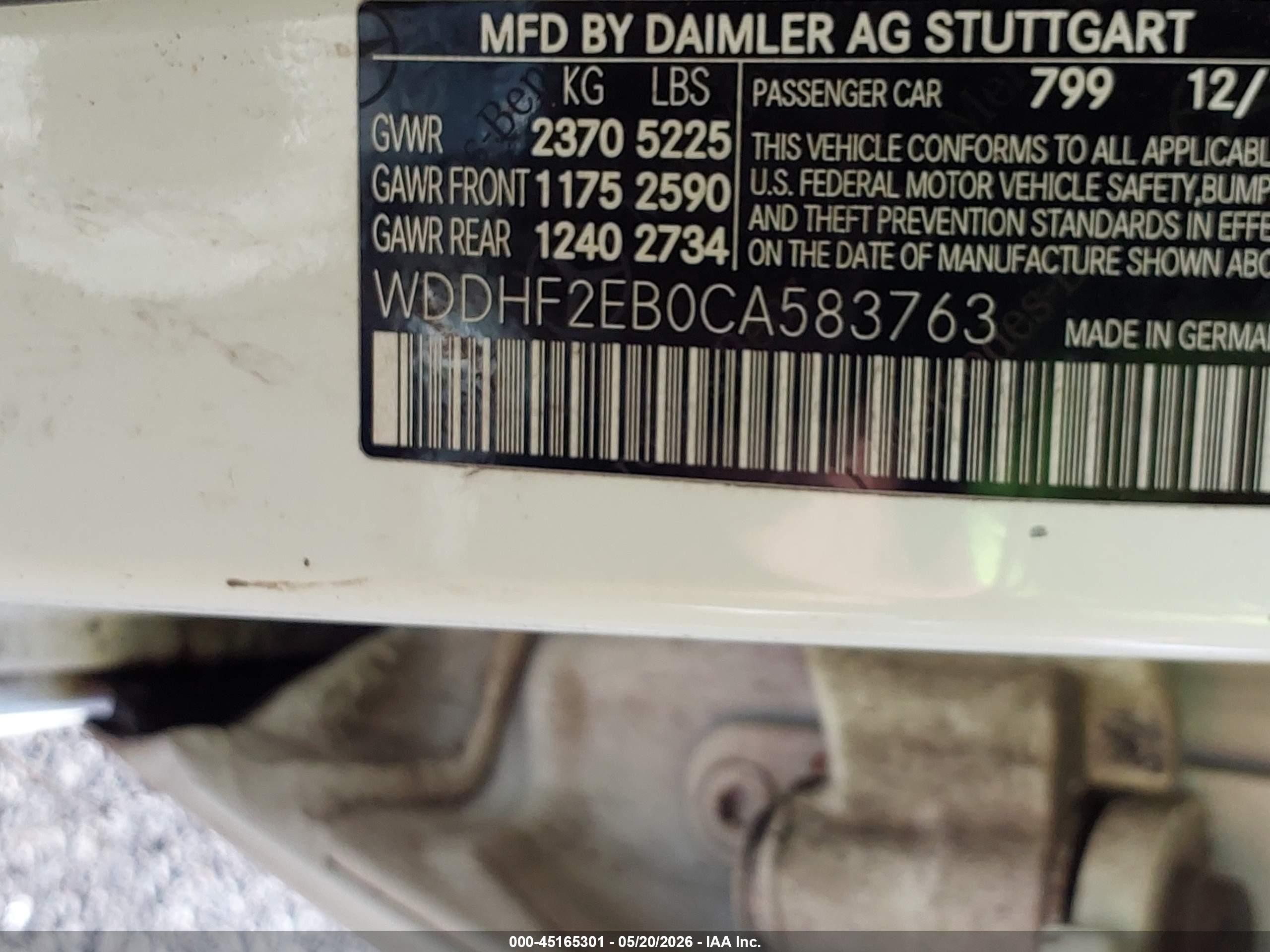 2012 Mercedes-benz E 350 Bluetec White vin: WDDHF2EB0CA583763