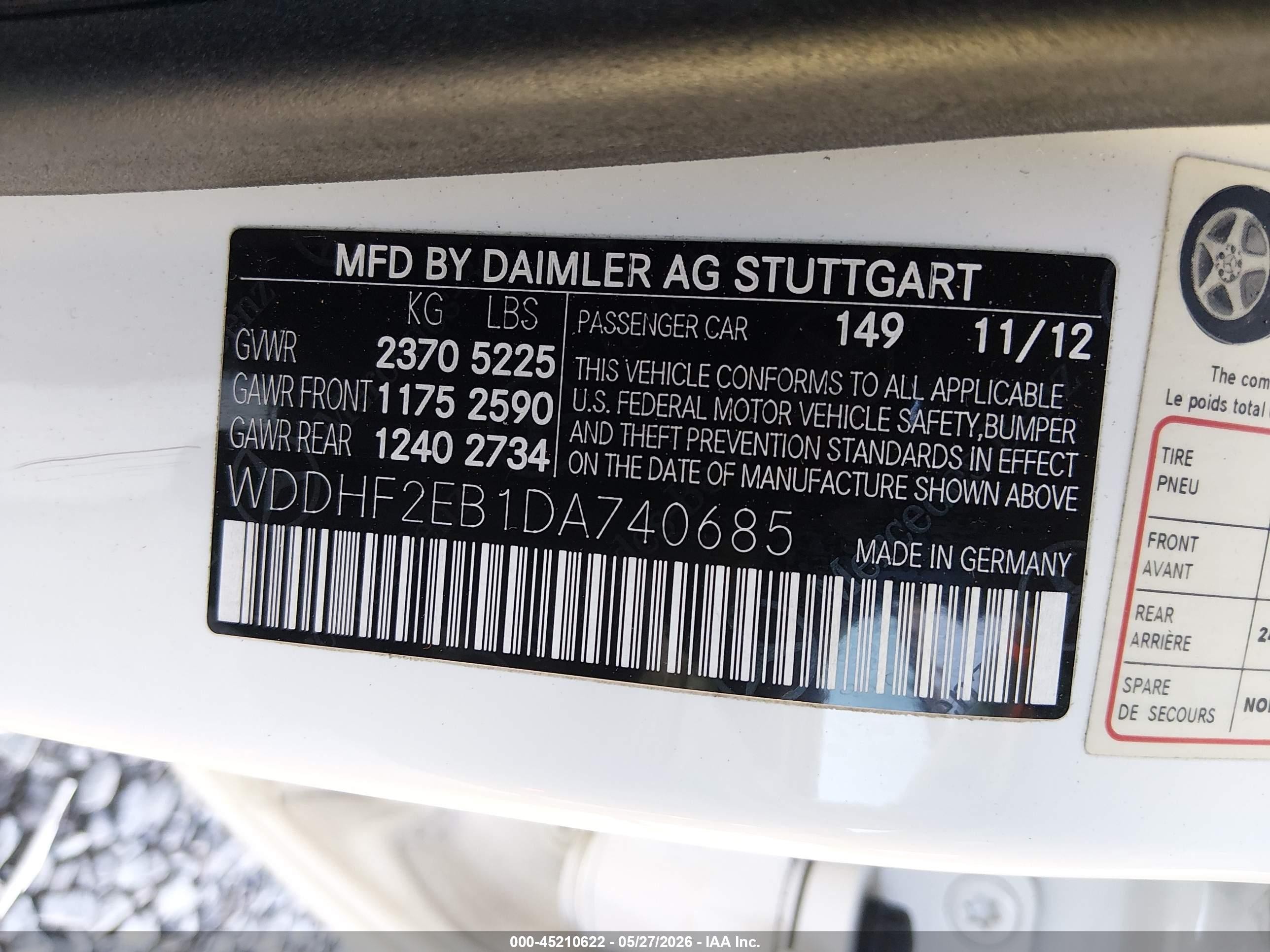 2013 Mercedes-benz E 350 Bluetec   Белый vin: WDDHF2EB1DA740685