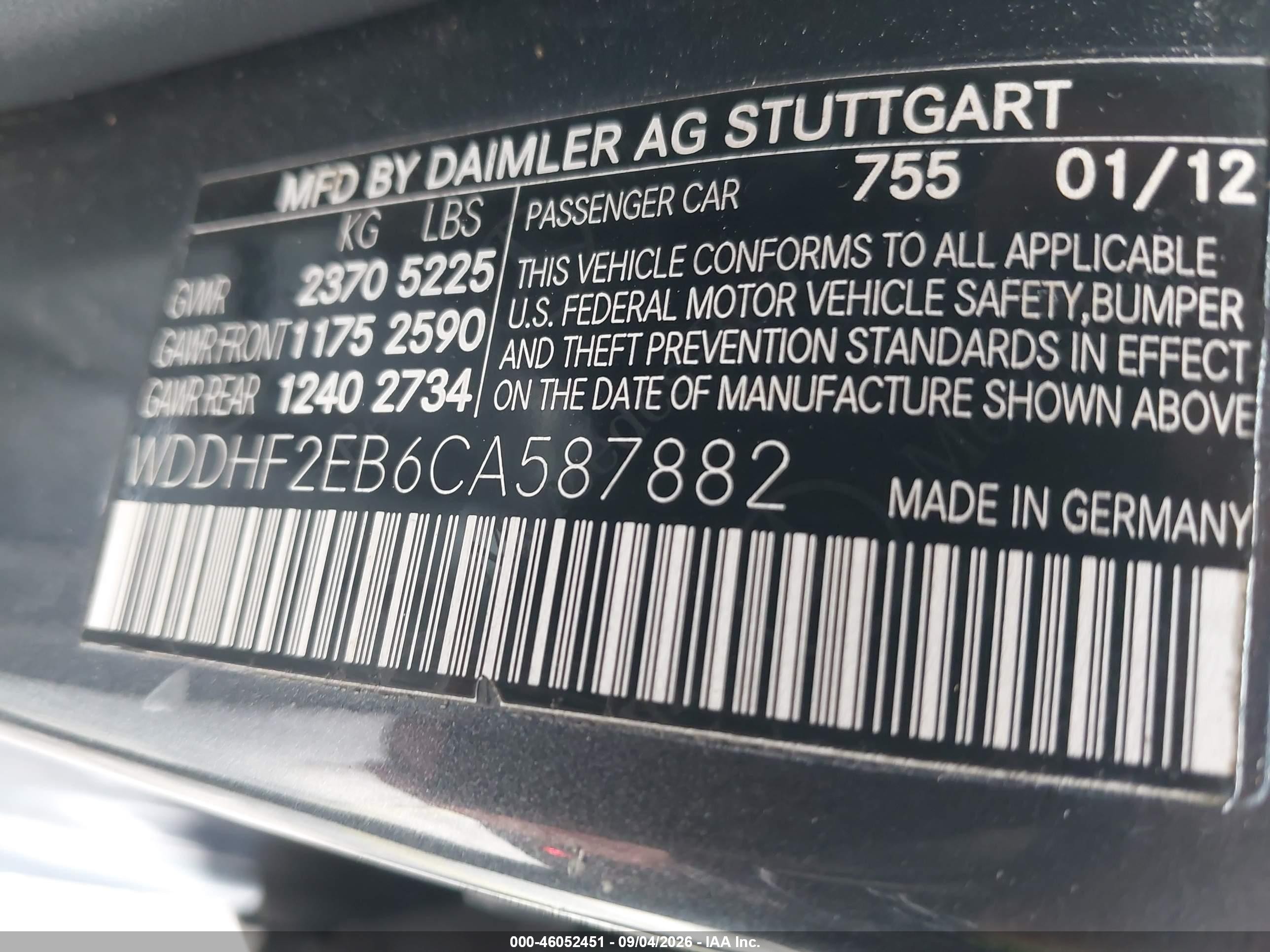 2012 Mercedes-benz E 350 Bluetec   Gray vin: WDDHF2EB6CA587882