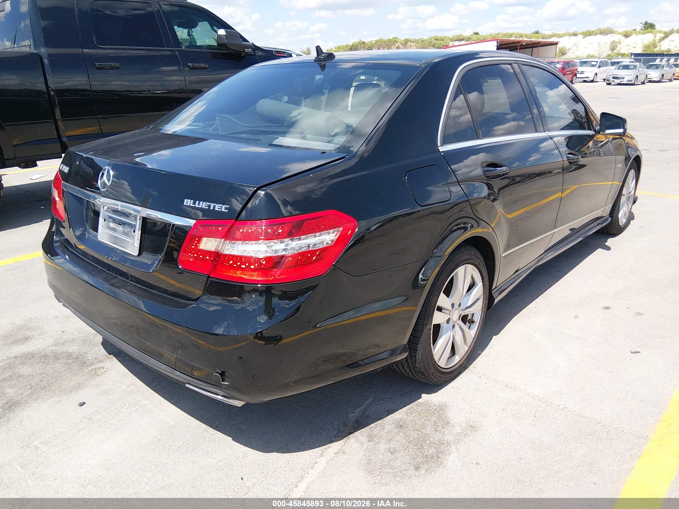 2012 Mercedes-benz E 350 Bluetec   Black vin: WDDHF2EB6CA603269