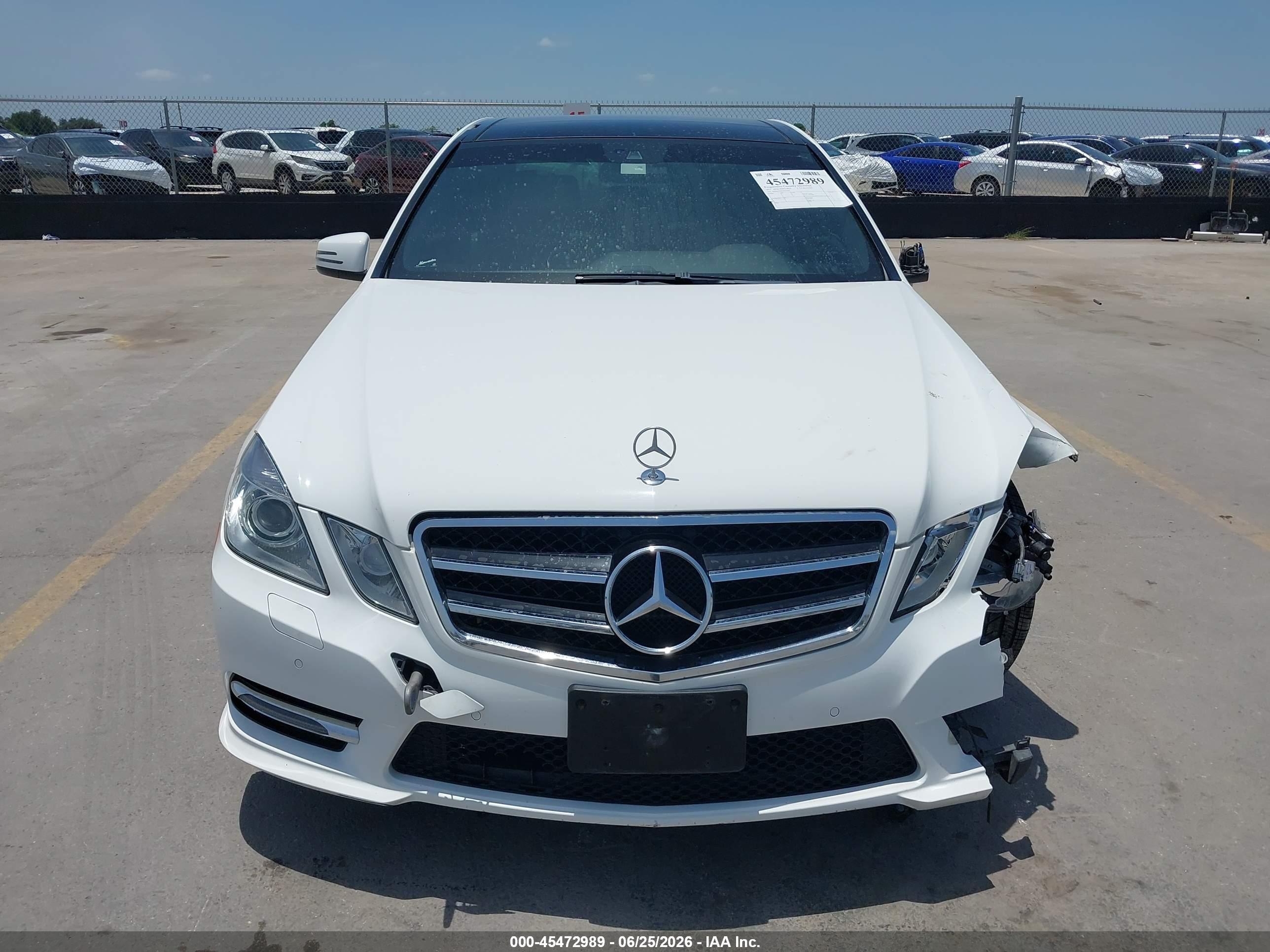 2013 Mercedes-benz E 350 Bluetec   White vin: WDDHF2EB7DA723969