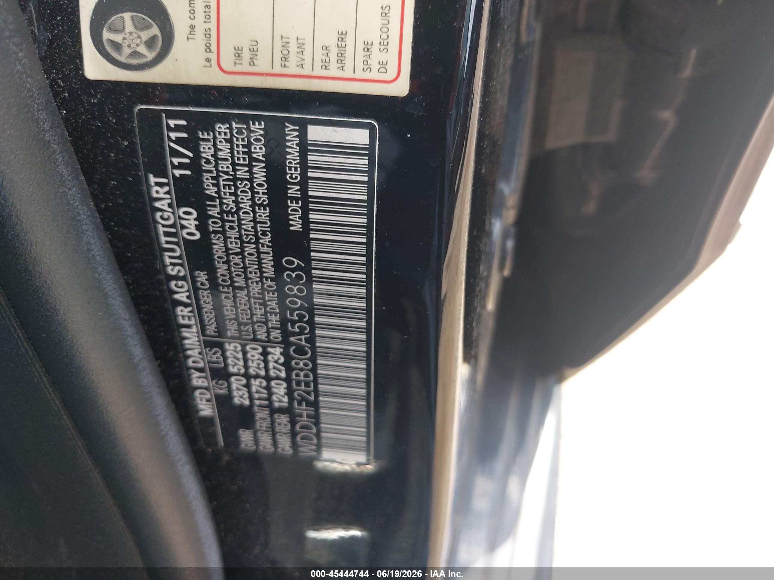 2012 Mercedes-benz E 350 Bluetec   Black vin: WDDHF2EB8CA559839