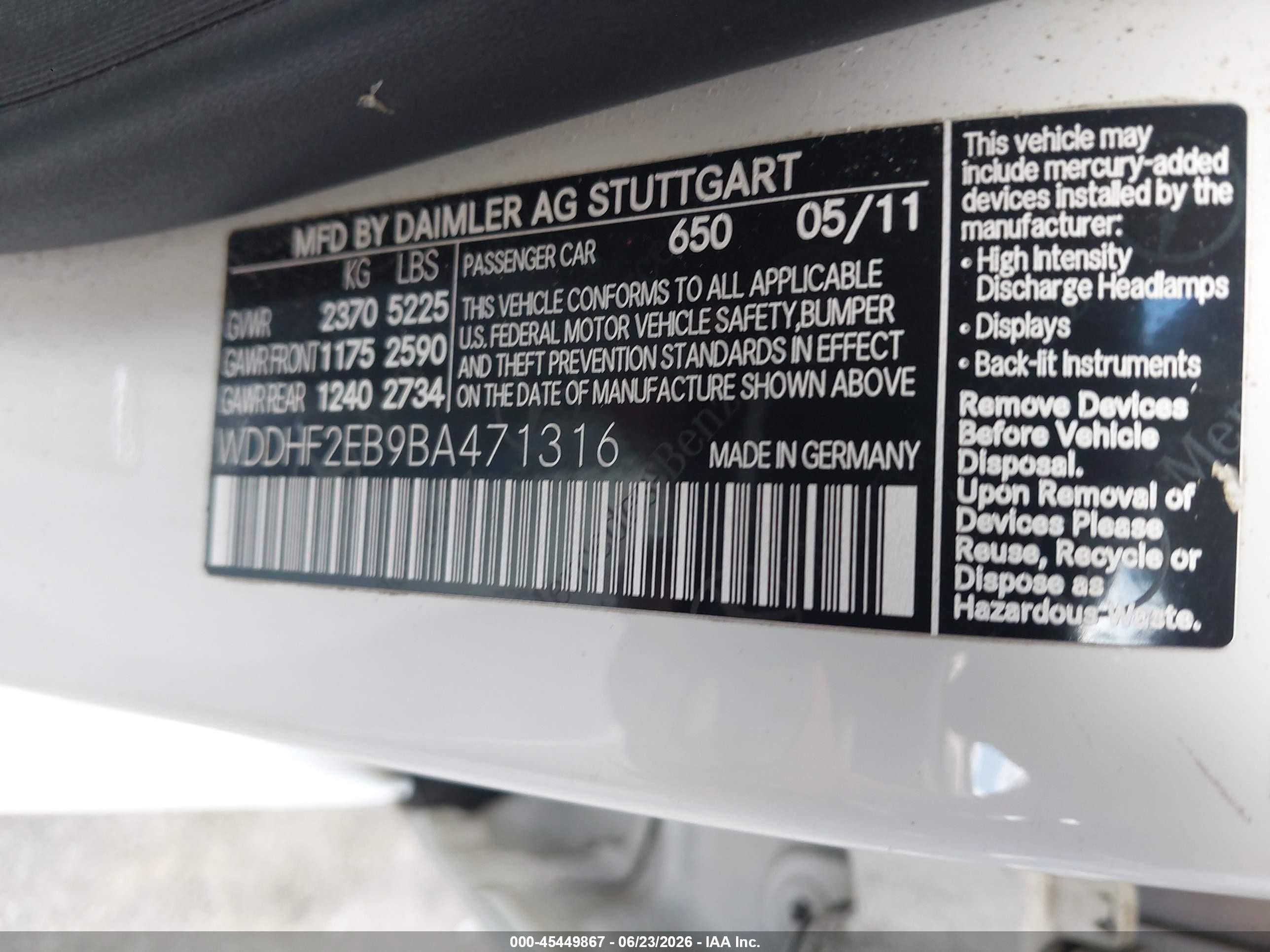 2011 Mercedes-benz E 350 Bluetec   White vin: WDDHF2EB9BA471316