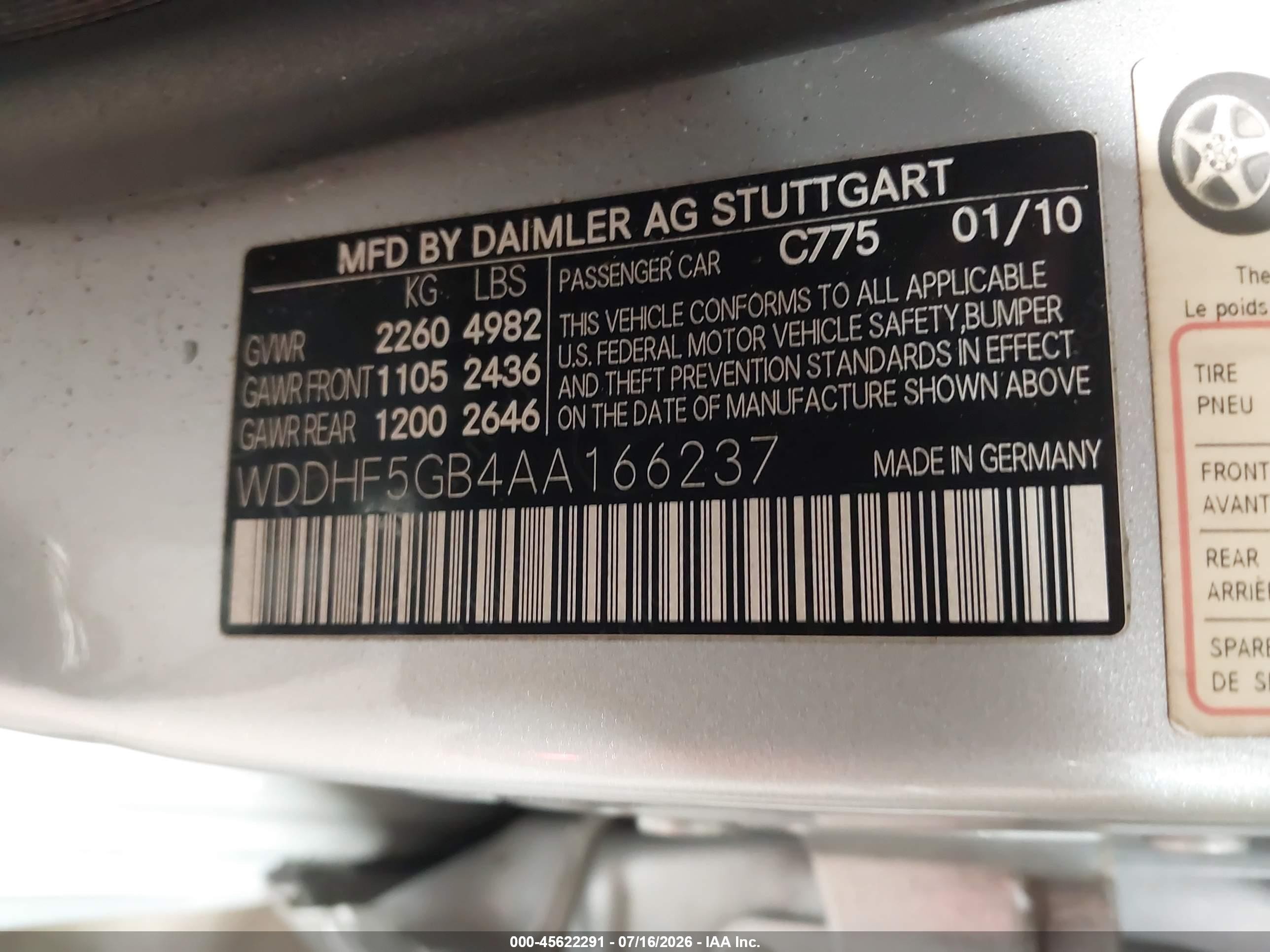 2010 Mercedes-benz E 350   Gray vin: WDDHF5GB4AA166237