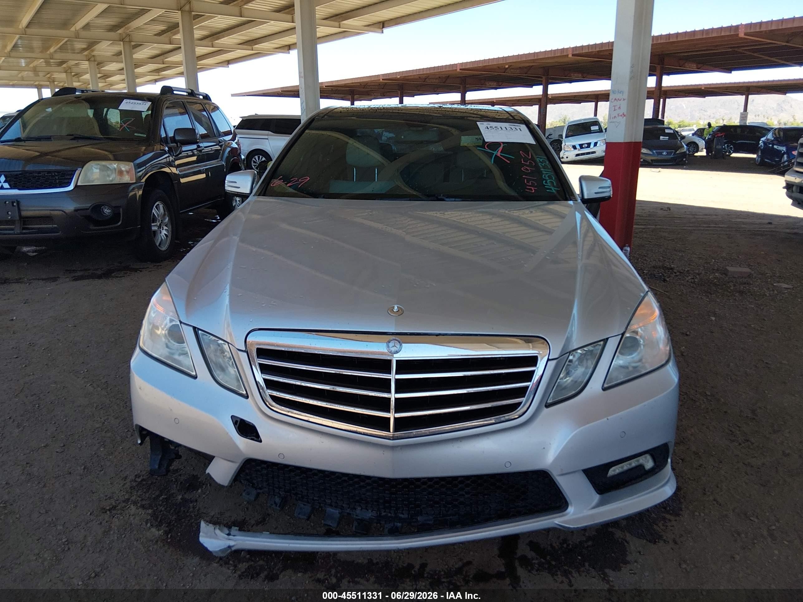 2011 Mercedes-benz E 350   Silver vin: WDDHF5GB5BA451952