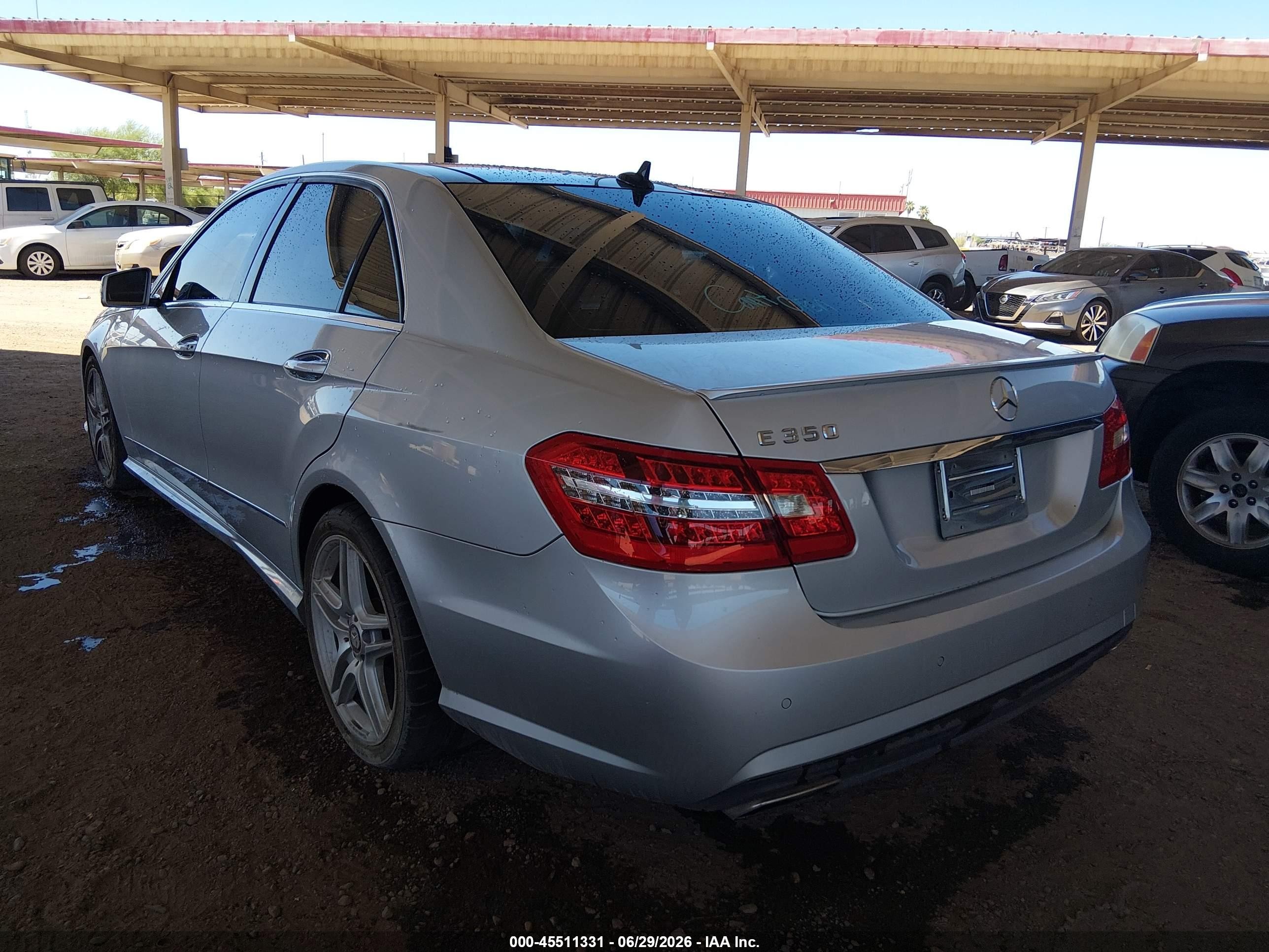 2011 Mercedes-benz E 350   Silver vin: WDDHF5GB5BA451952