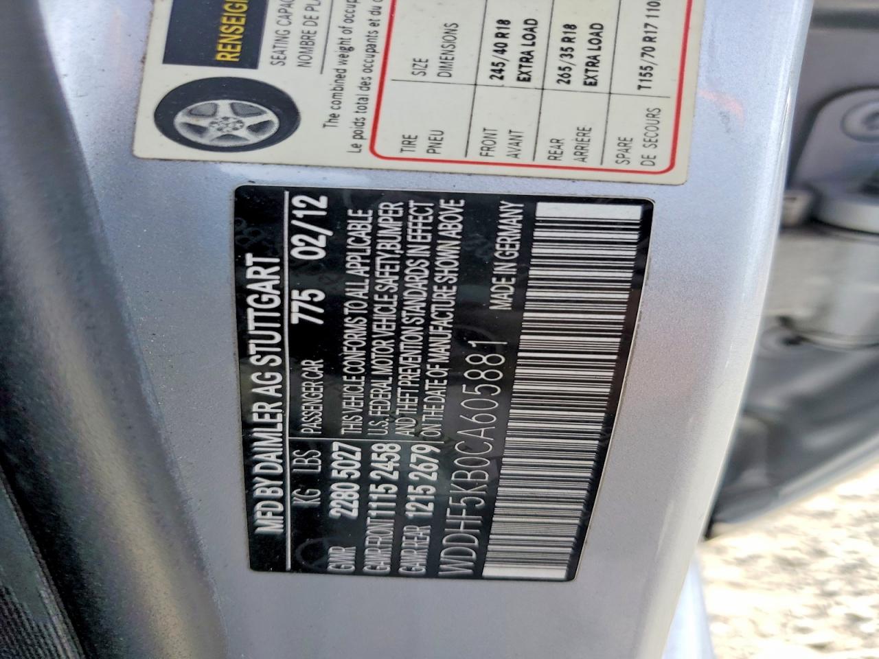 2012 Mercedes-benz E 350 Серебряный vin: WDDHF5KB0CA605881