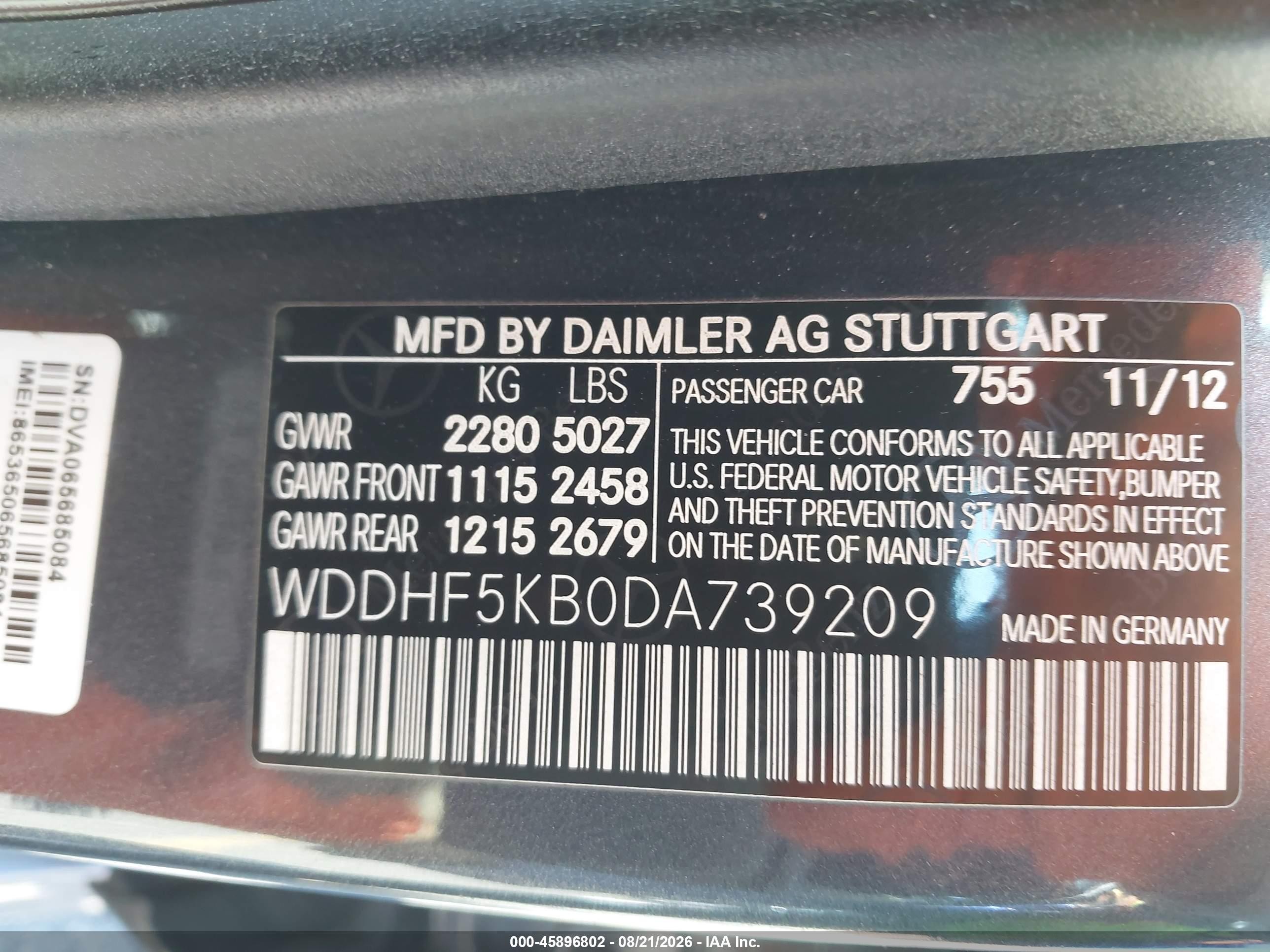 2013 Mercedes-benz E 350 Gray vin: WDDHF5KB0DA739209