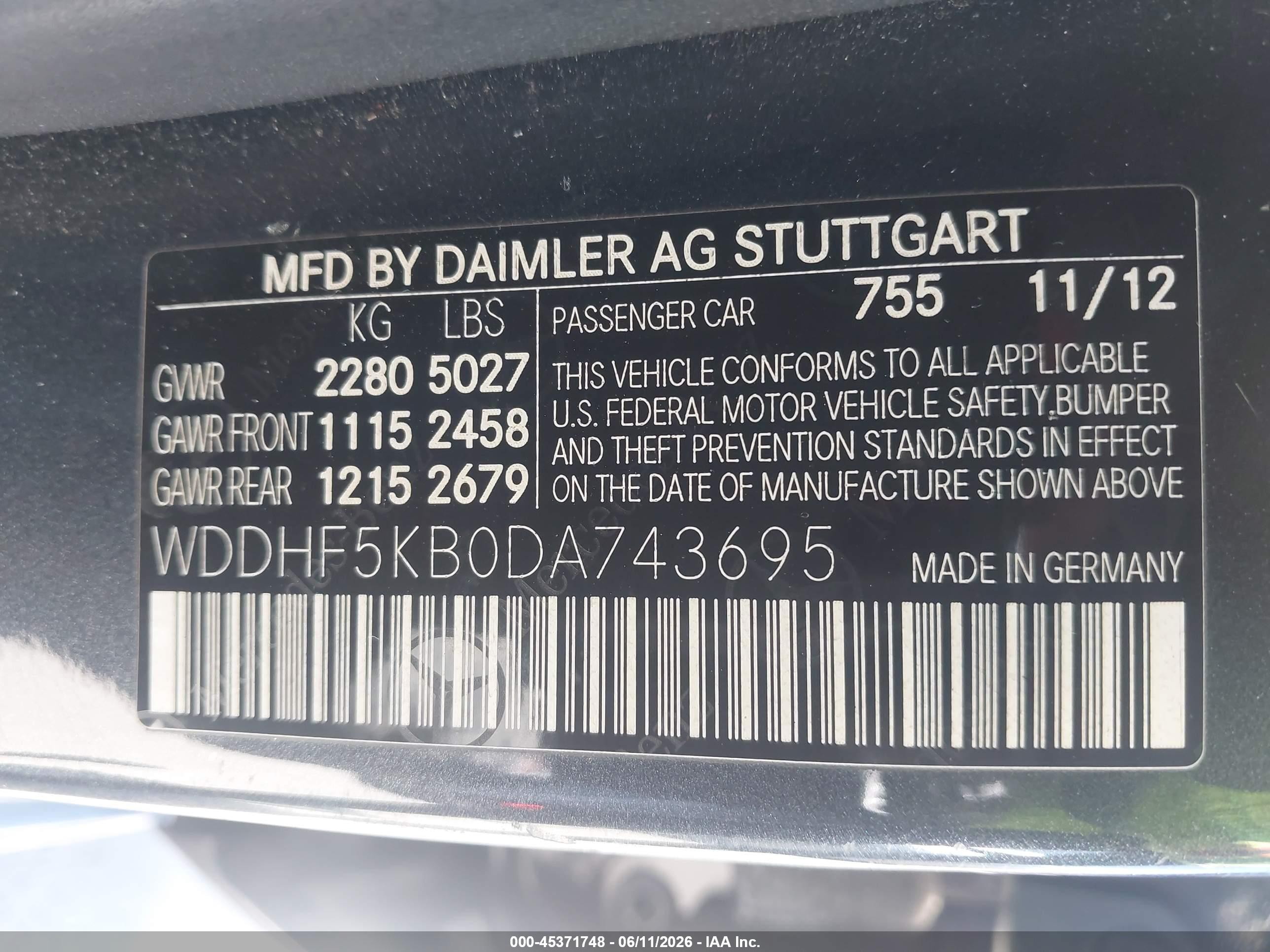 2013 Mercedes-benz E 350 Gray vin: WDDHF5KB0DA743695