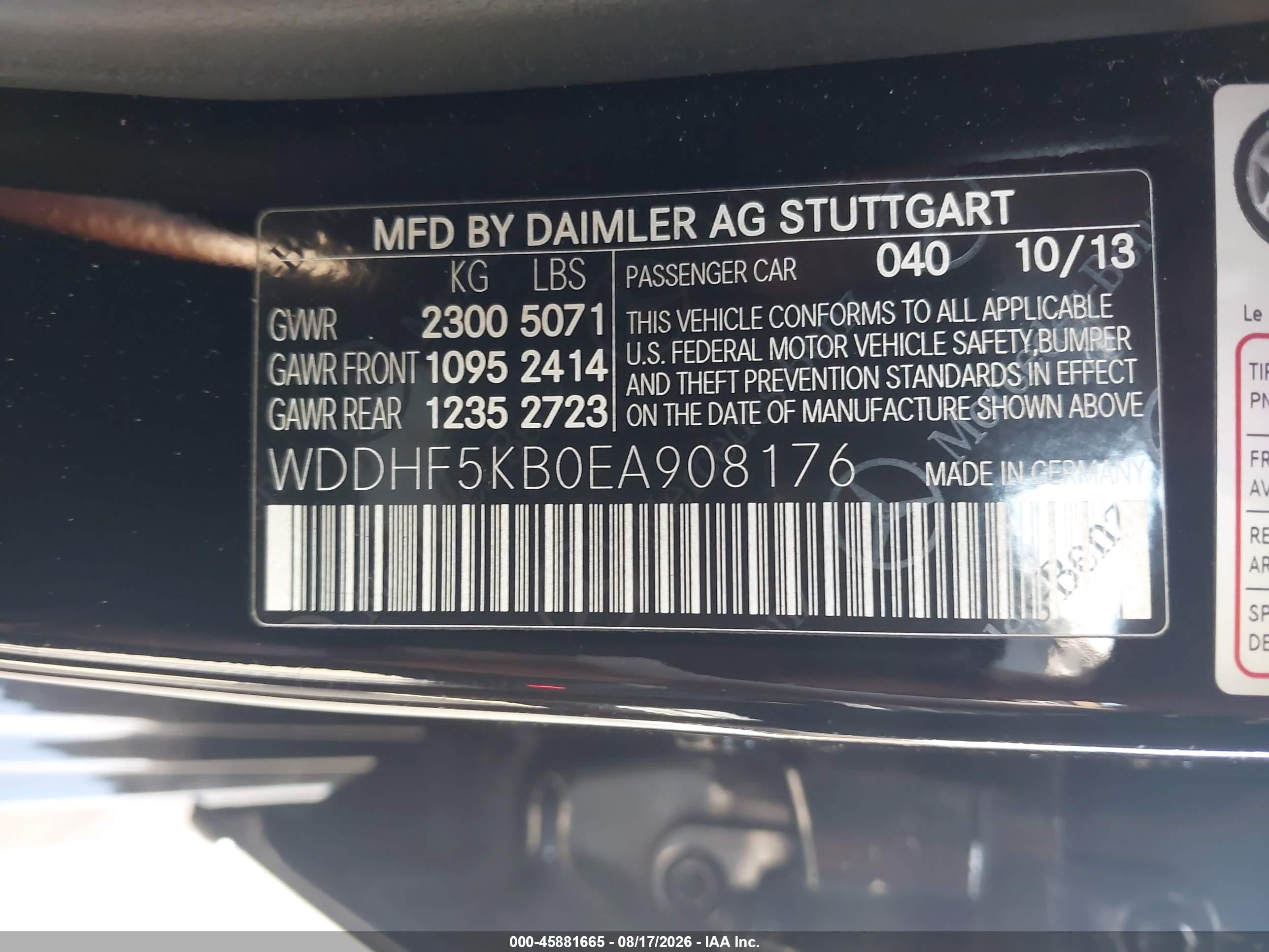 2014 Mercedes-benz E 350   Черный vin: WDDHF5KB0EA908176