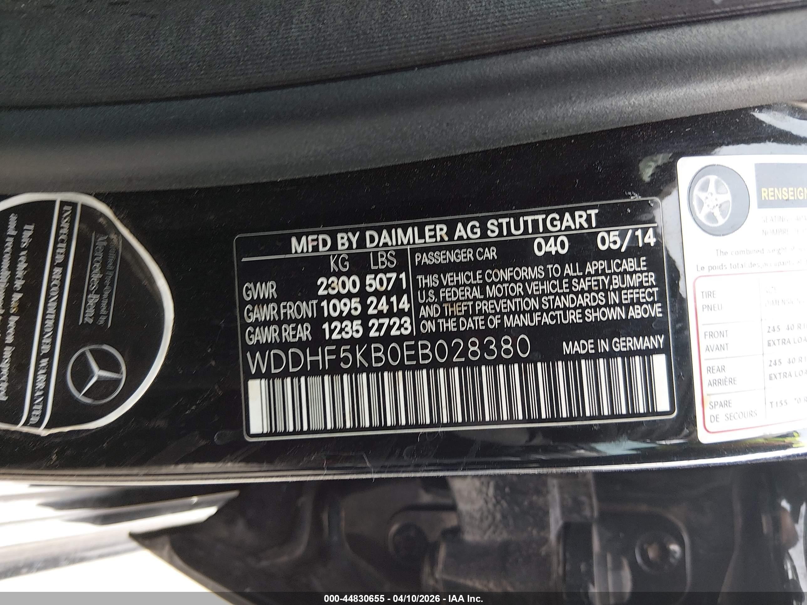 2014 Mercedes-benz E 350   Black vin: WDDHF5KB0EB028380
