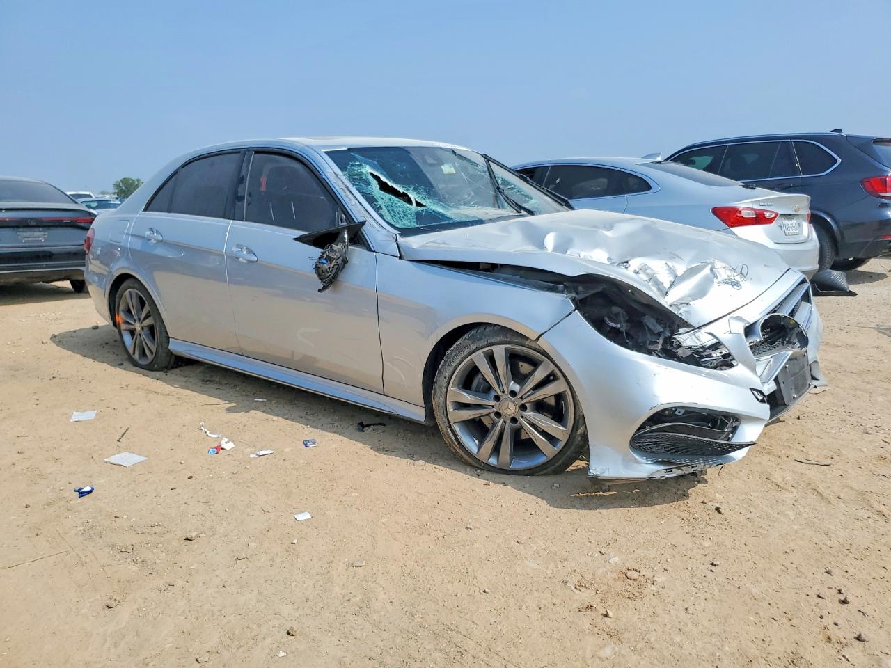 2014 Mercedes-benz E 350 Silver vin: WDDHF5KB0EB040240