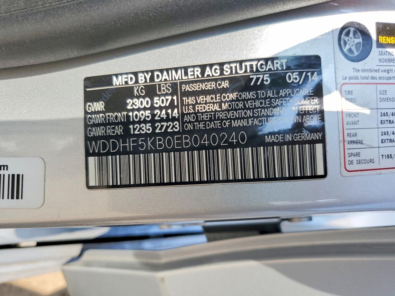 2014 Mercedes-benz E 350 Silver vin: WDDHF5KB0EB040240
