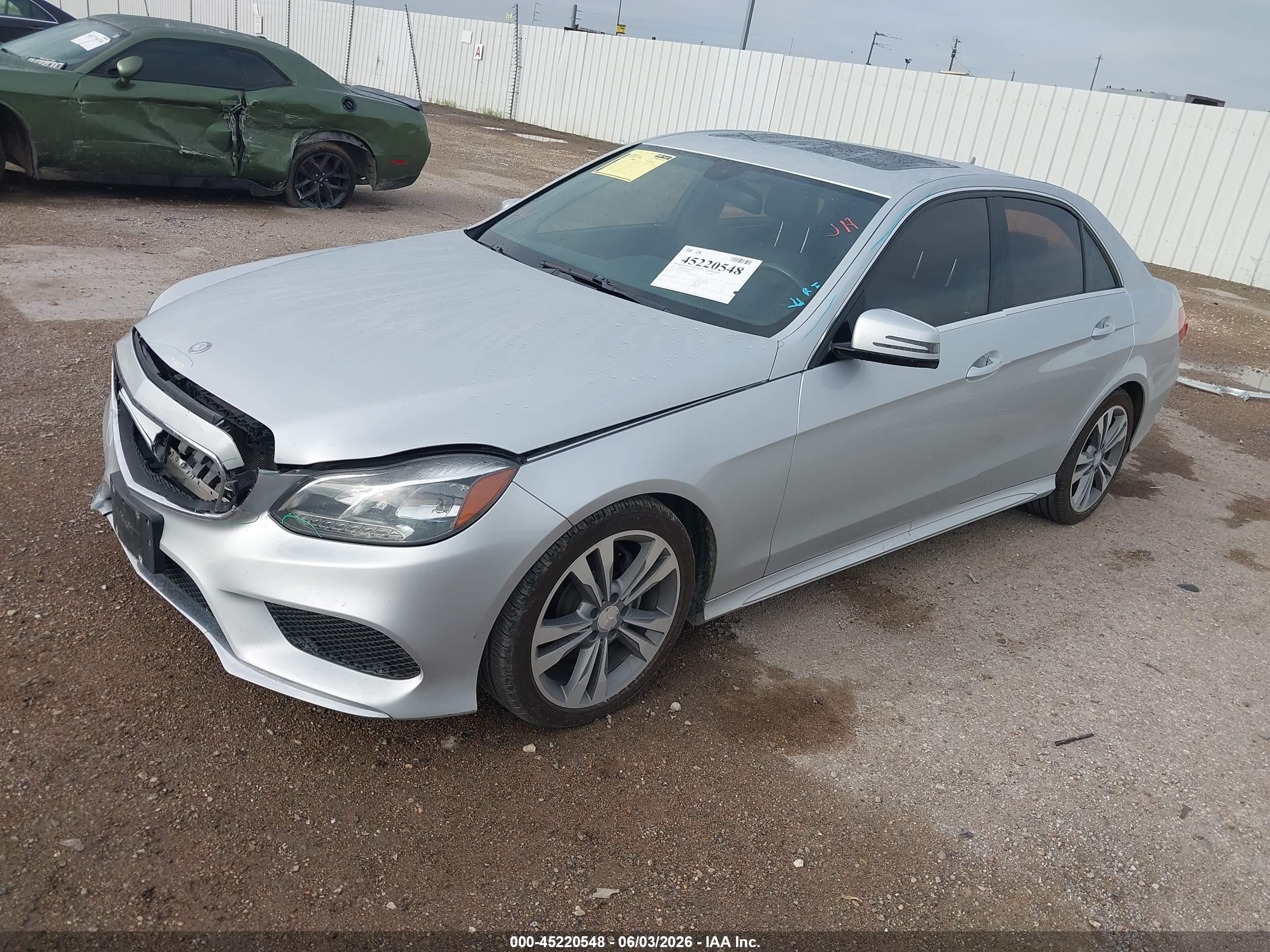 2015 Mercedes-benz E 350   Silver vin: WDDHF5KB0FB083736