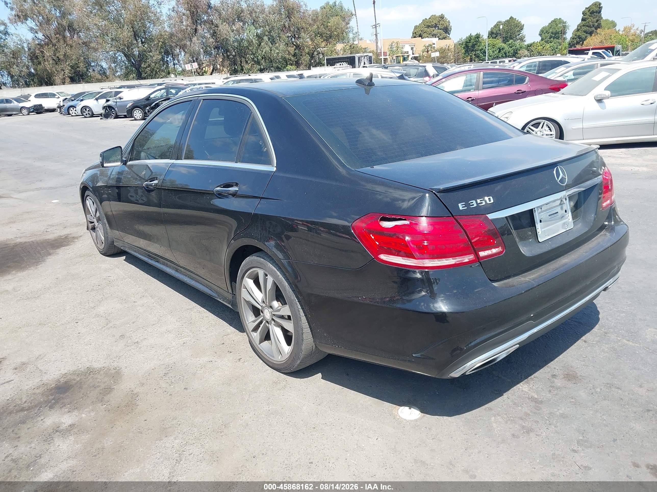 2014 Mercedes-benz E 350   Black vin: WDDHF5KB1EA876192
