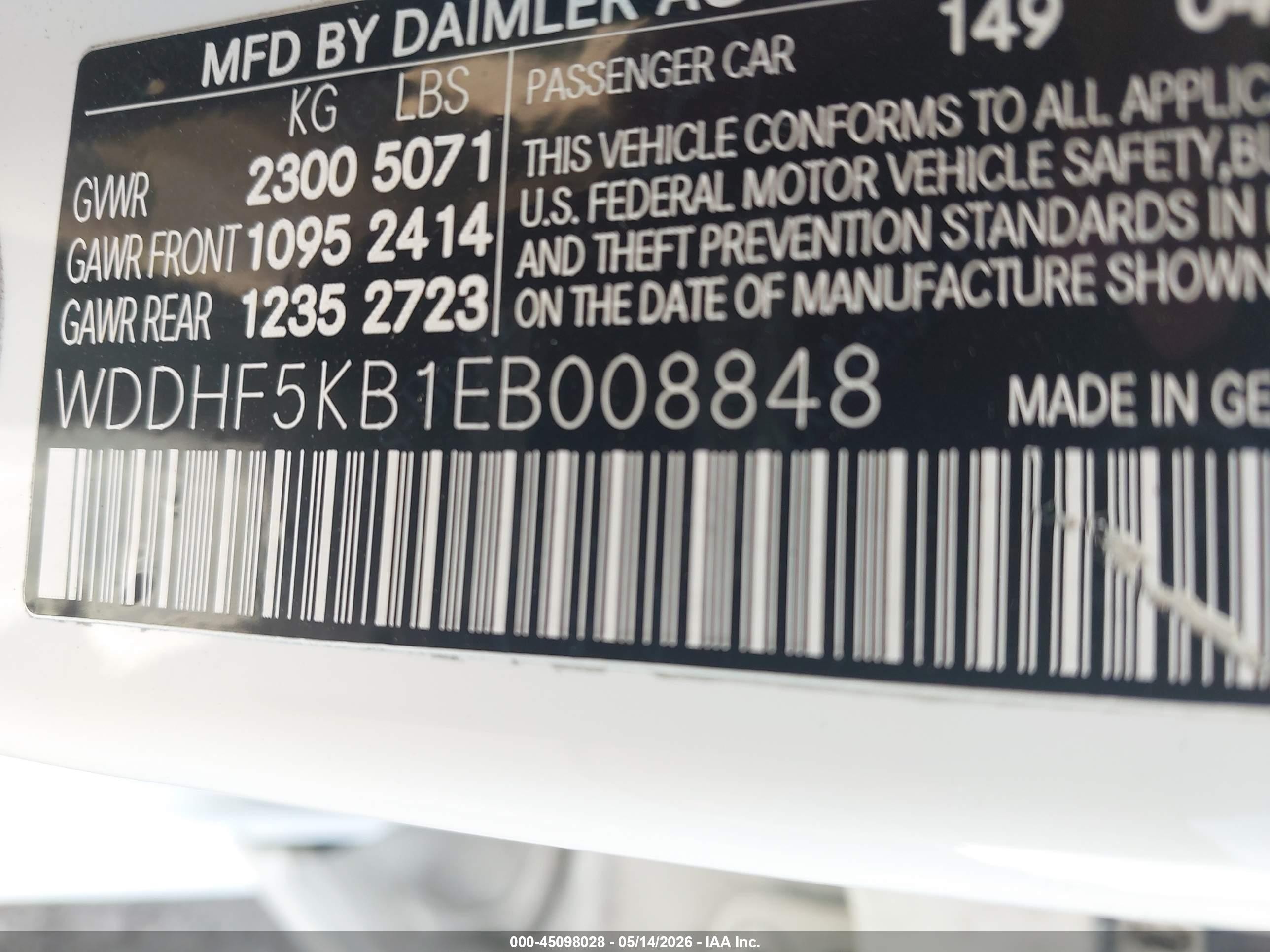 2014 Mercedes-benz E 350   White vin: WDDHF5KB1EB008848