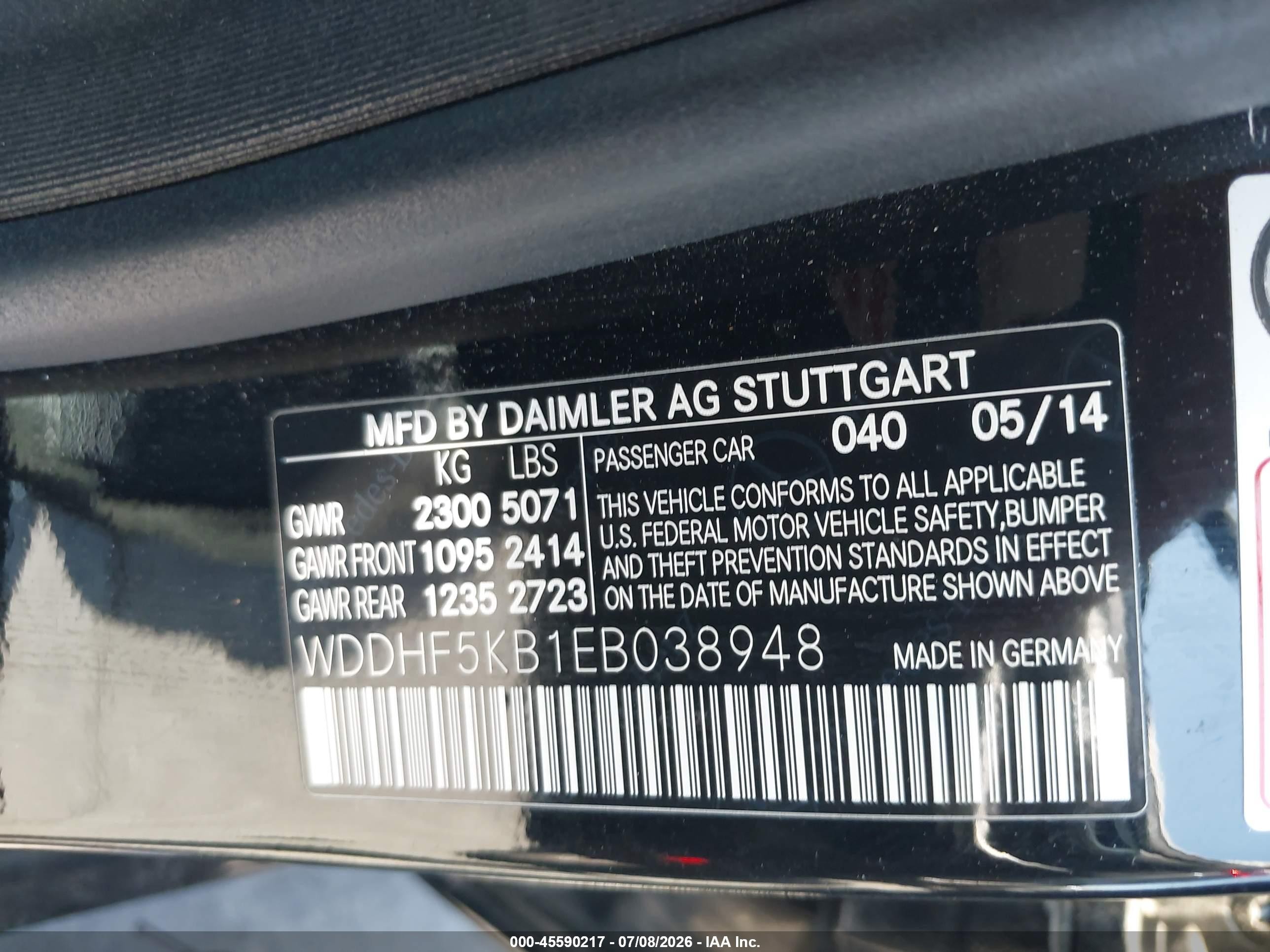 2014 Mercedes-benz E 350   Черный vin: WDDHF5KB1EB038948