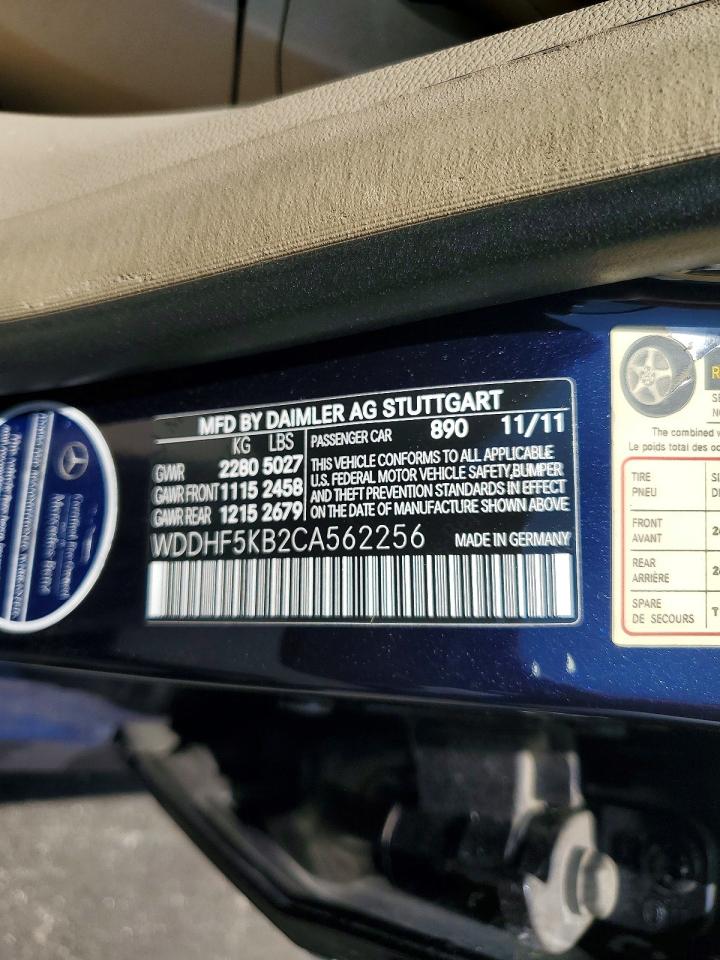 2012 Mercedes-benz E 350 Blue vin: WDDHF5KB2CA562256