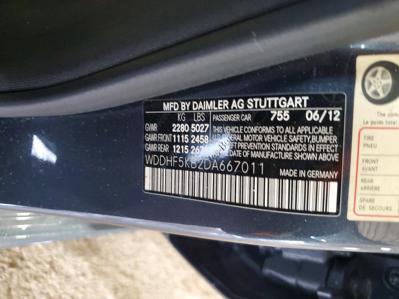 2013 Mercedes-benz E 350 Charcoal vin: WDDHF5KB2DA667011