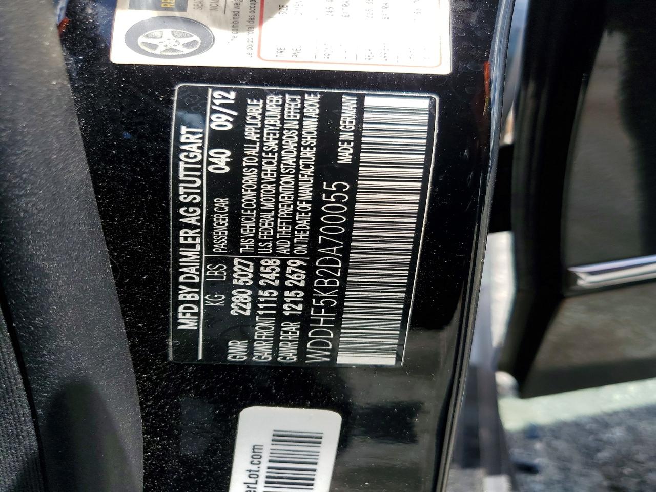 2013 Mercedes-benz E 350 Черный vin: WDDHF5KB2DA700055